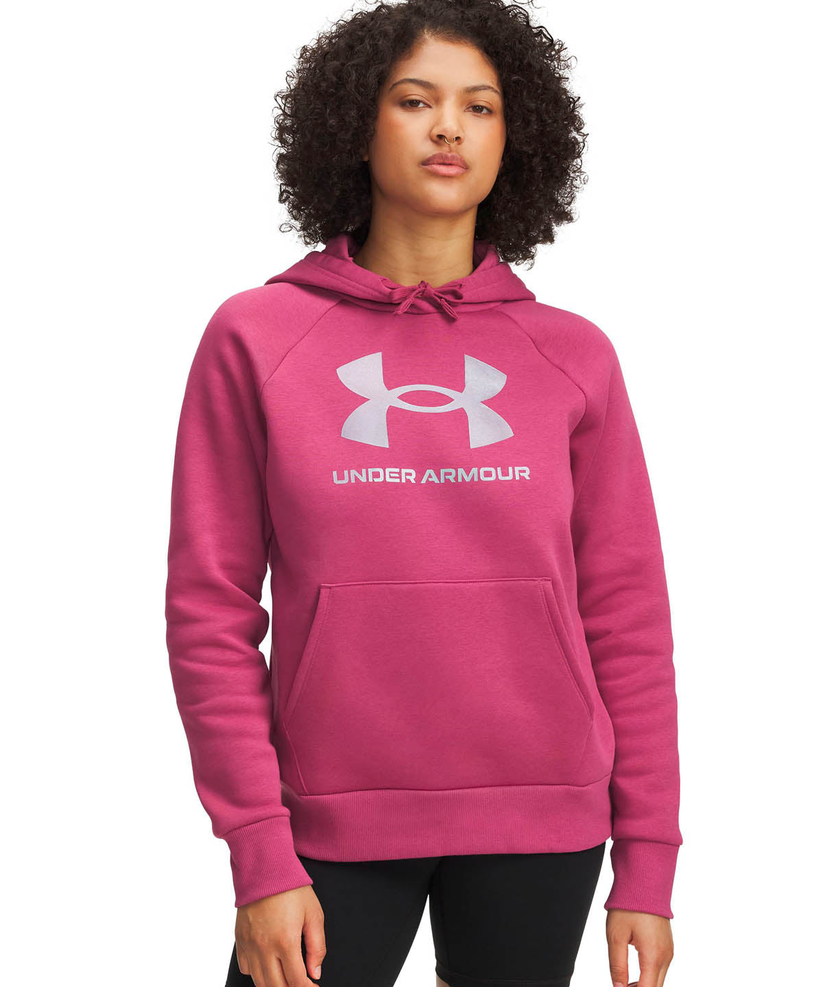 Polerón Lifestyle para mujer Rival Fleece Shimmer rojo Under Armour