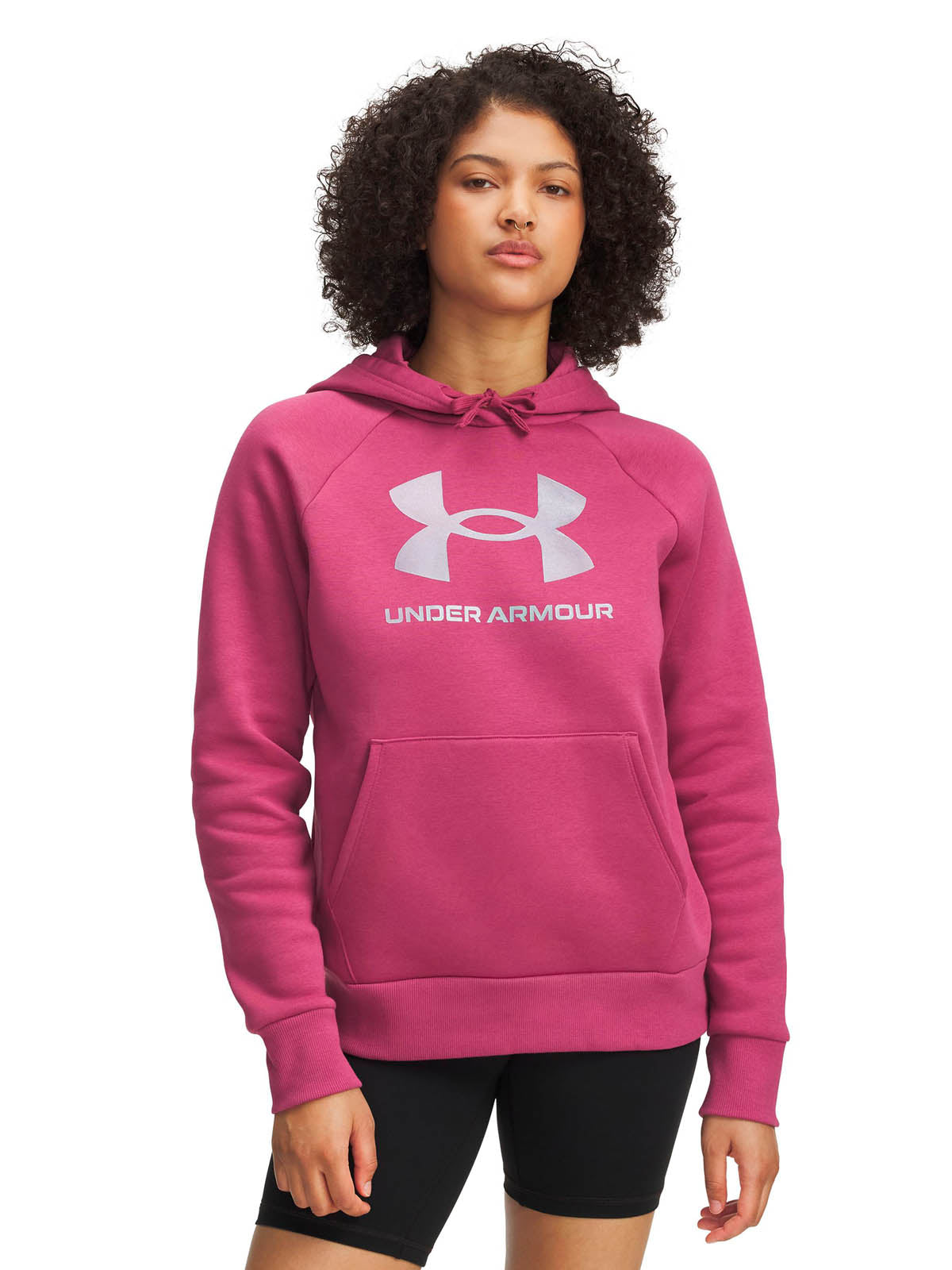 Polerón Lifestyle para mujer Rival Fleece Shimmer rojo Under Armour