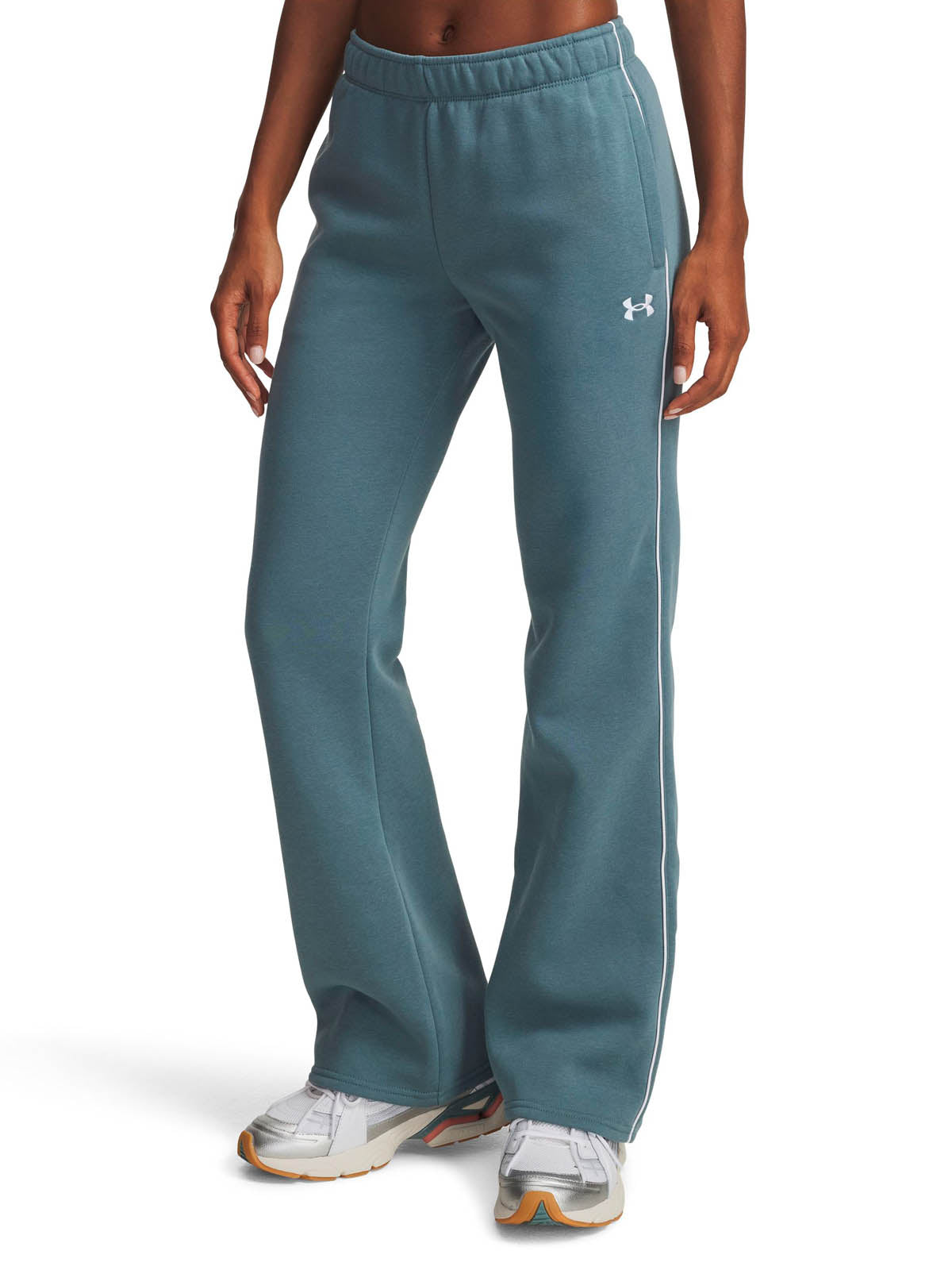 Pantalón Lifestyle para mujer Rival Fleece Piped azul Under Armour