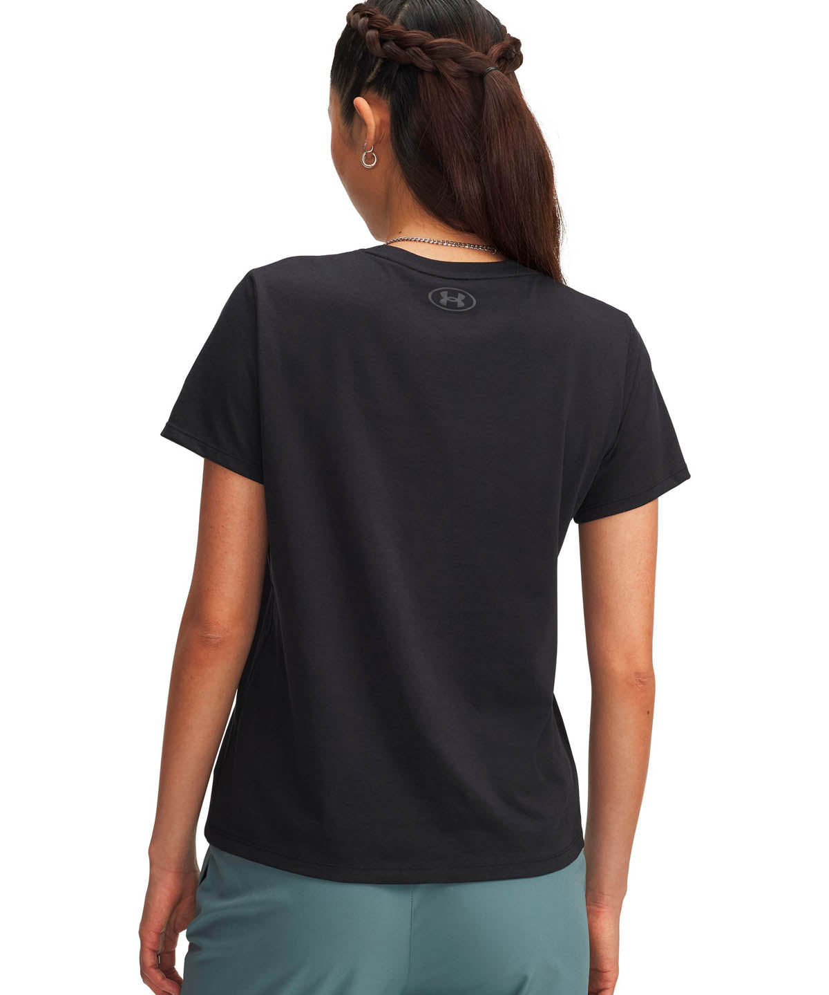 Polera manga corta Lifestyle para mujer Rival Shimmer negro Under Armour