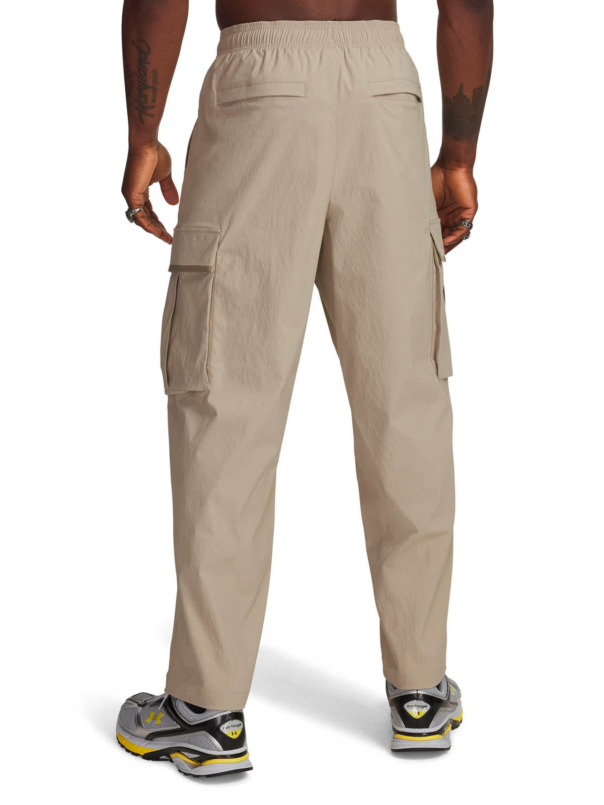 Pantalón Lifestyle para hombre Unstoppable Textured Woven café Under Armour