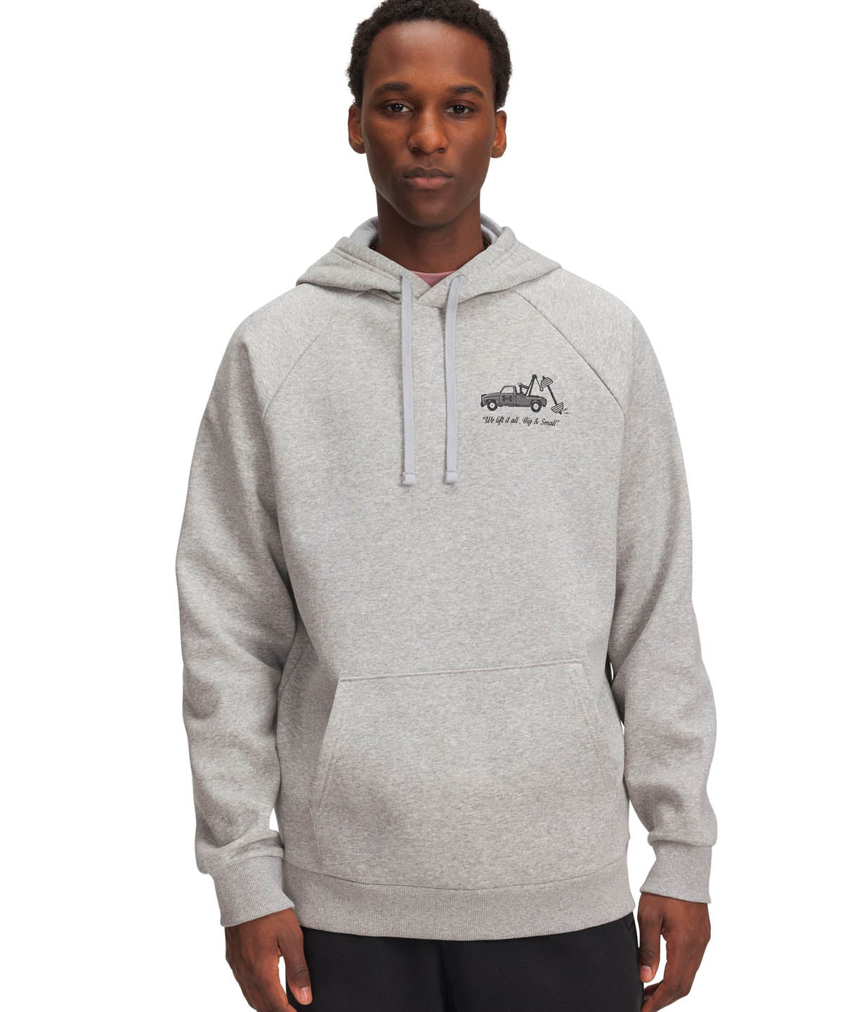 Polerón Lifestyle para hombre Rival Fleece HBR Logo gris Under Armour