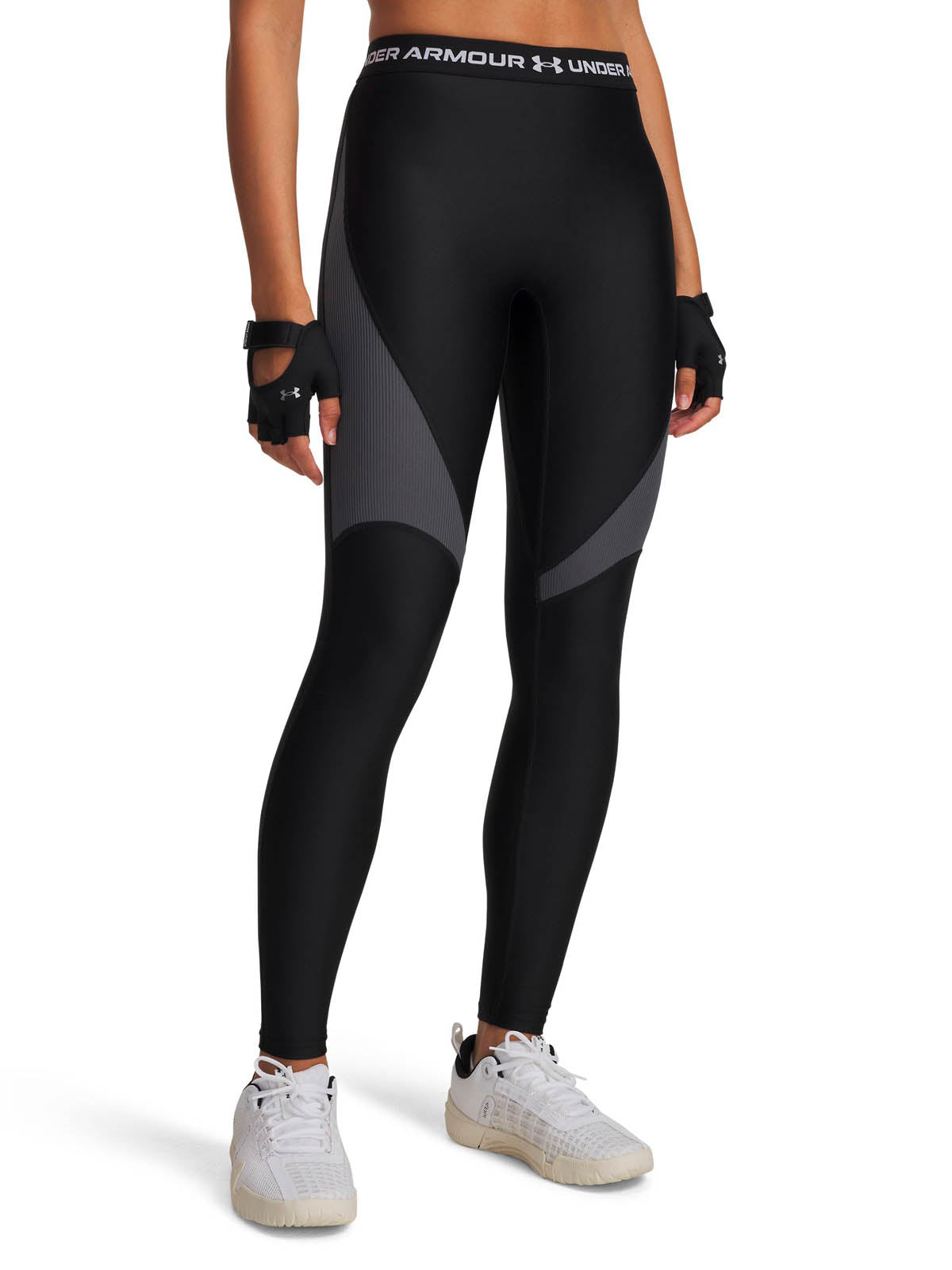 Calzas de entrenamiento para mujer UA HeatGear Rib negro Under Armour