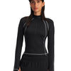 Primera capa superior para Mujer ColdGear Textured 1/2 zip Negro Under Armour
