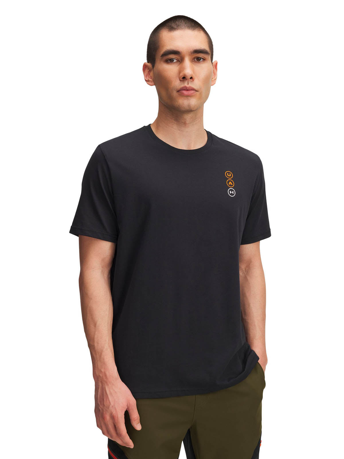 Polera manga corta Lifestyle para Hombre Circle logo stack Negro Under Armour