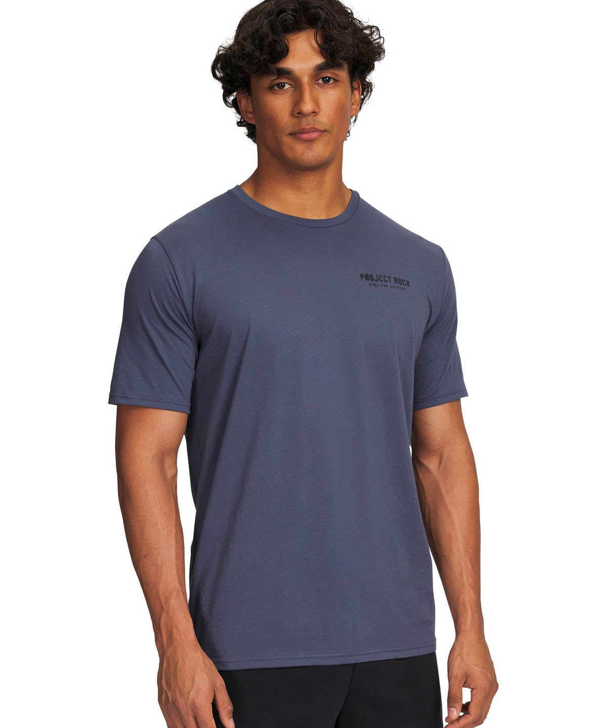 Polera manga corta de entrenamiento para hombre Project Rock gris Under Armour