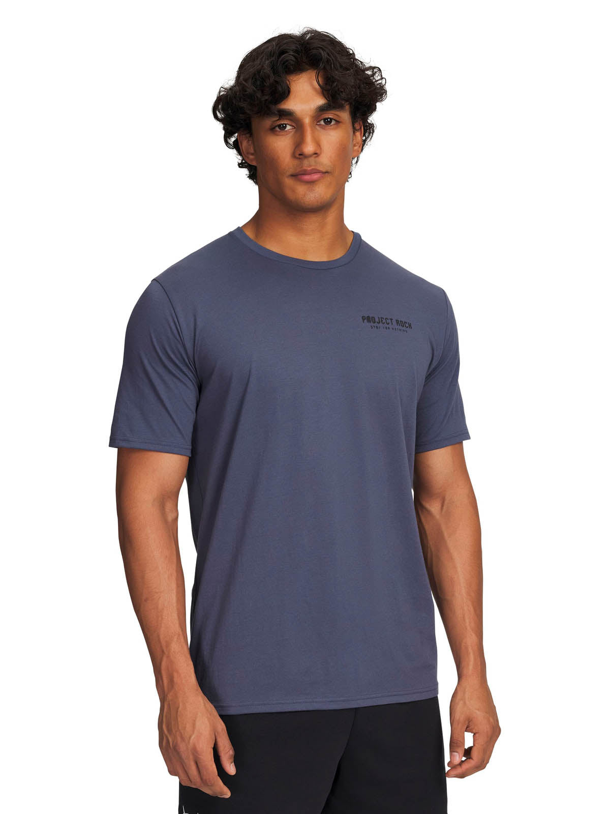 Polera manga corta de entrenamiento para hombre Project Rock gris Under Armour