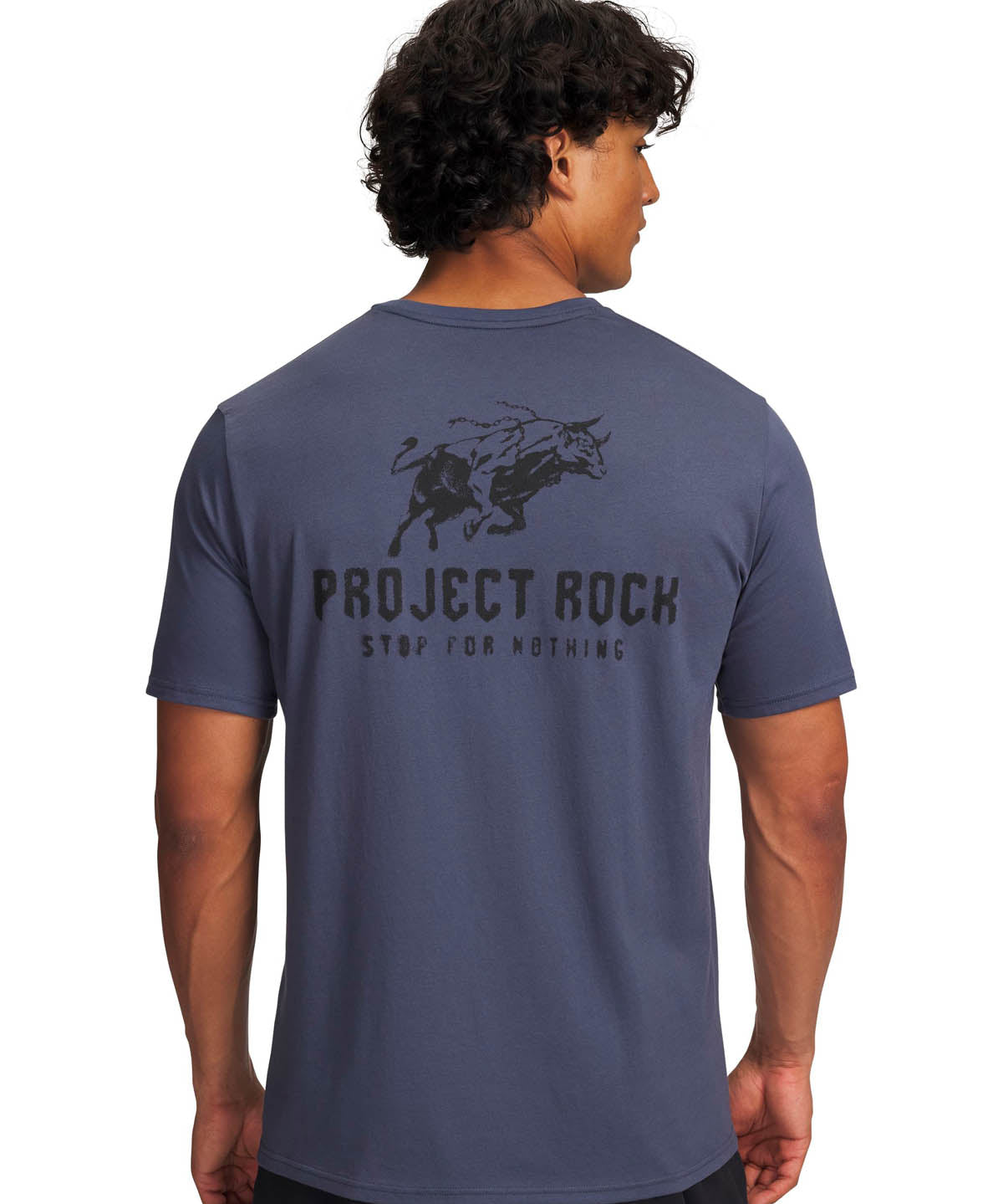 Polera manga corta de entrenamiento para hombre Project Rock gris Under Armour