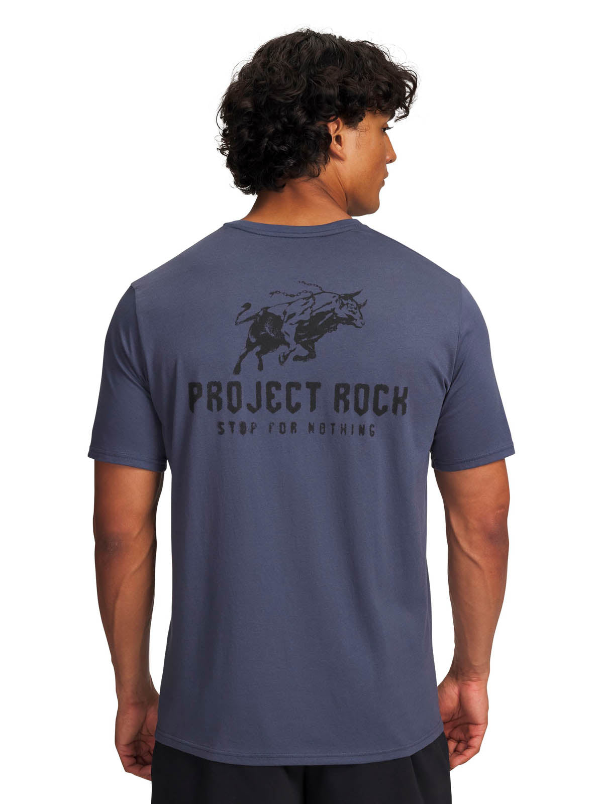 Polera manga corta de entrenamiento para hombre Project Rock gris Under Armour