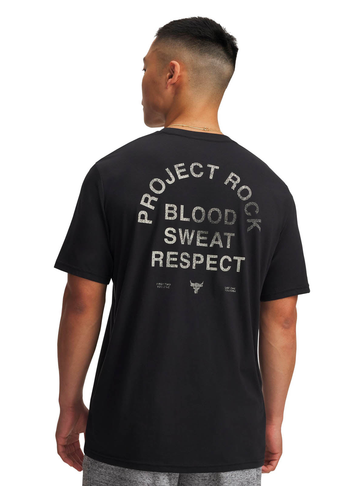 Polera manga corta de entrenamiento para hombre Project Rock negro Under Armour