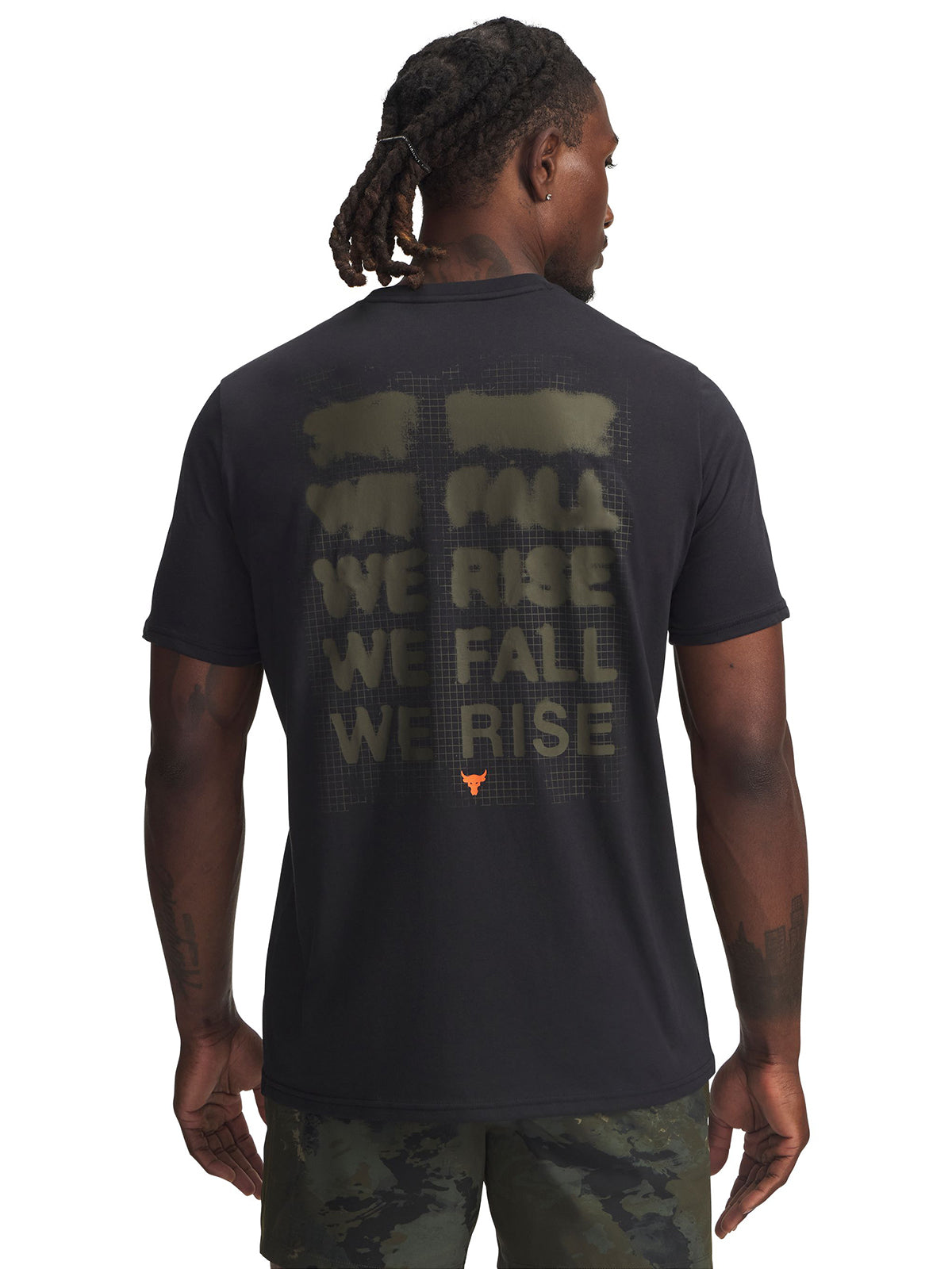 Polera manga corta de entrenamiento para hombre Project Rock negra Under Armour