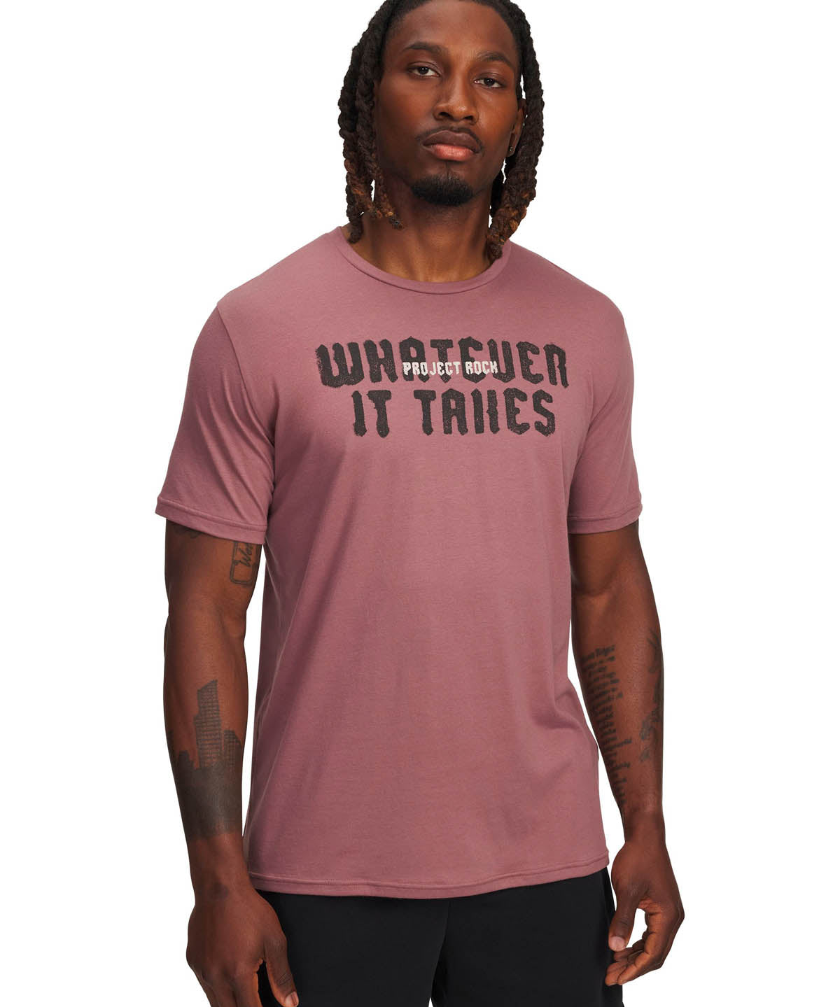 Polera manga corta de entrenamiento para hombre Project Rock café Under Armour