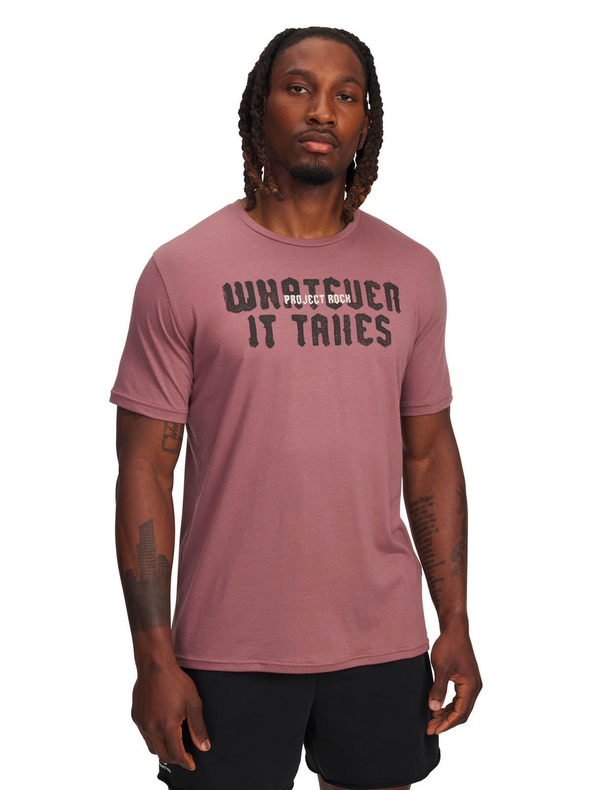 Polera manga corta de entrenamiento para hombre Project Rock café Under Armour