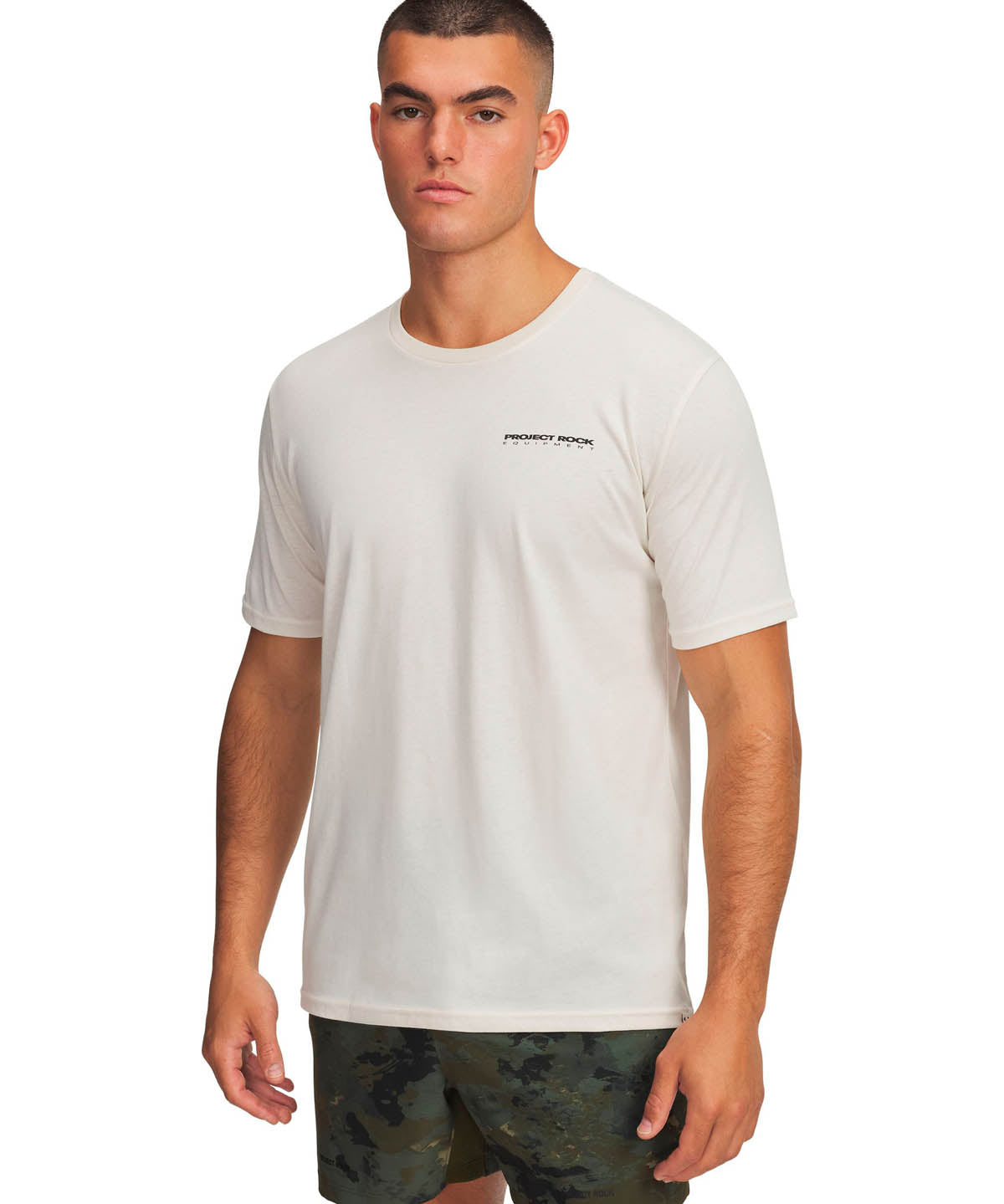 Polera manga corta de entrenamiento para hombre Project Rock café Under Armour