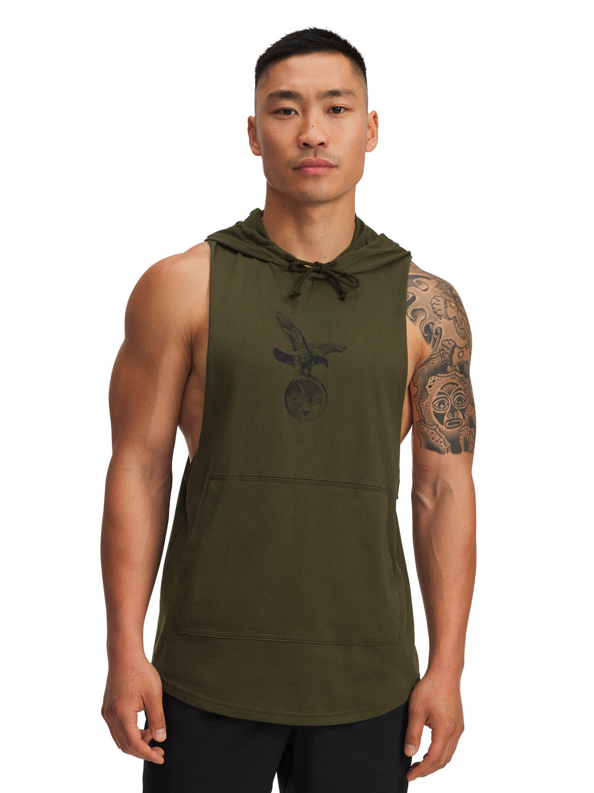 Polerón sin manga de entrenamiento para hombre Project Rock verde Under Armour