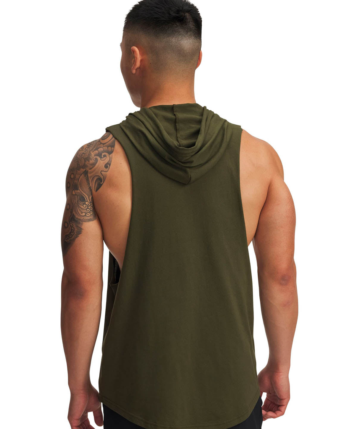 Polerón sin manga de entrenamiento para hombre Project Rock verde Under Armour