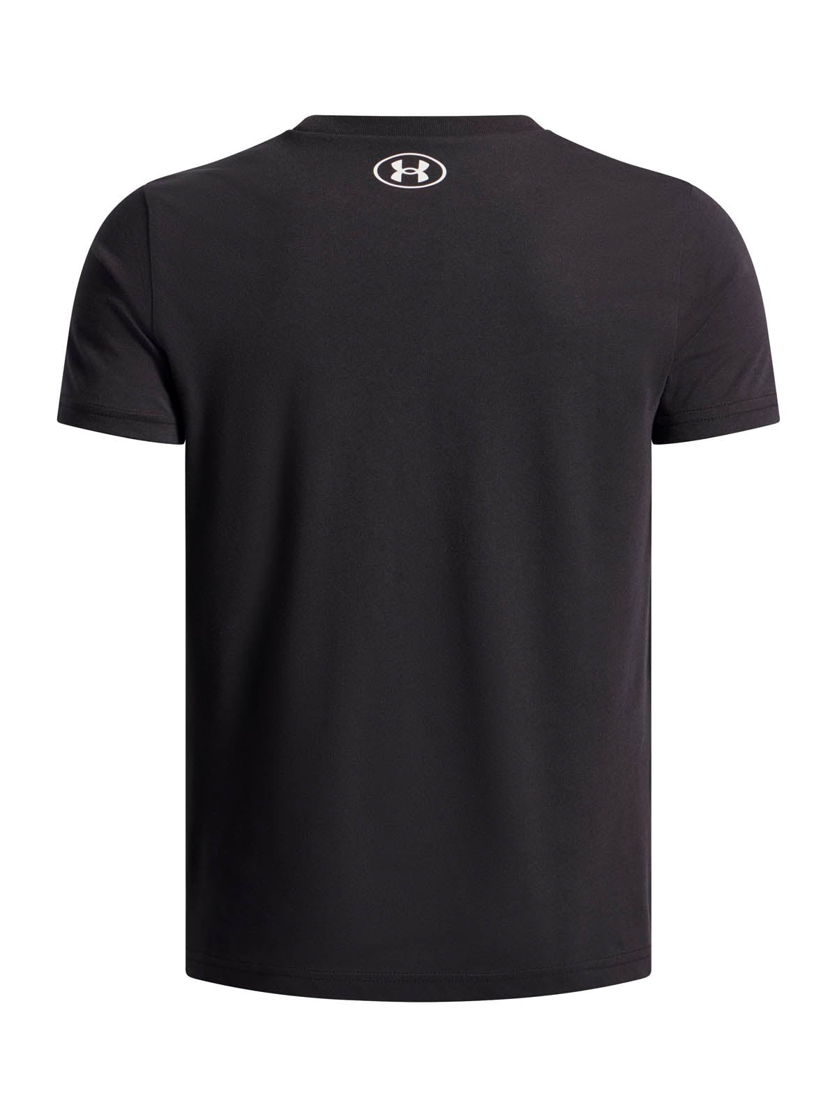 Polera manga corta Lifestyle para niño Overlay Wordmark negro Under Armour