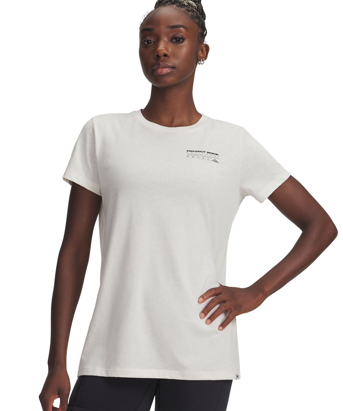 Polera manga corta de entrenamiento para mujer Project Rock café Under Armour