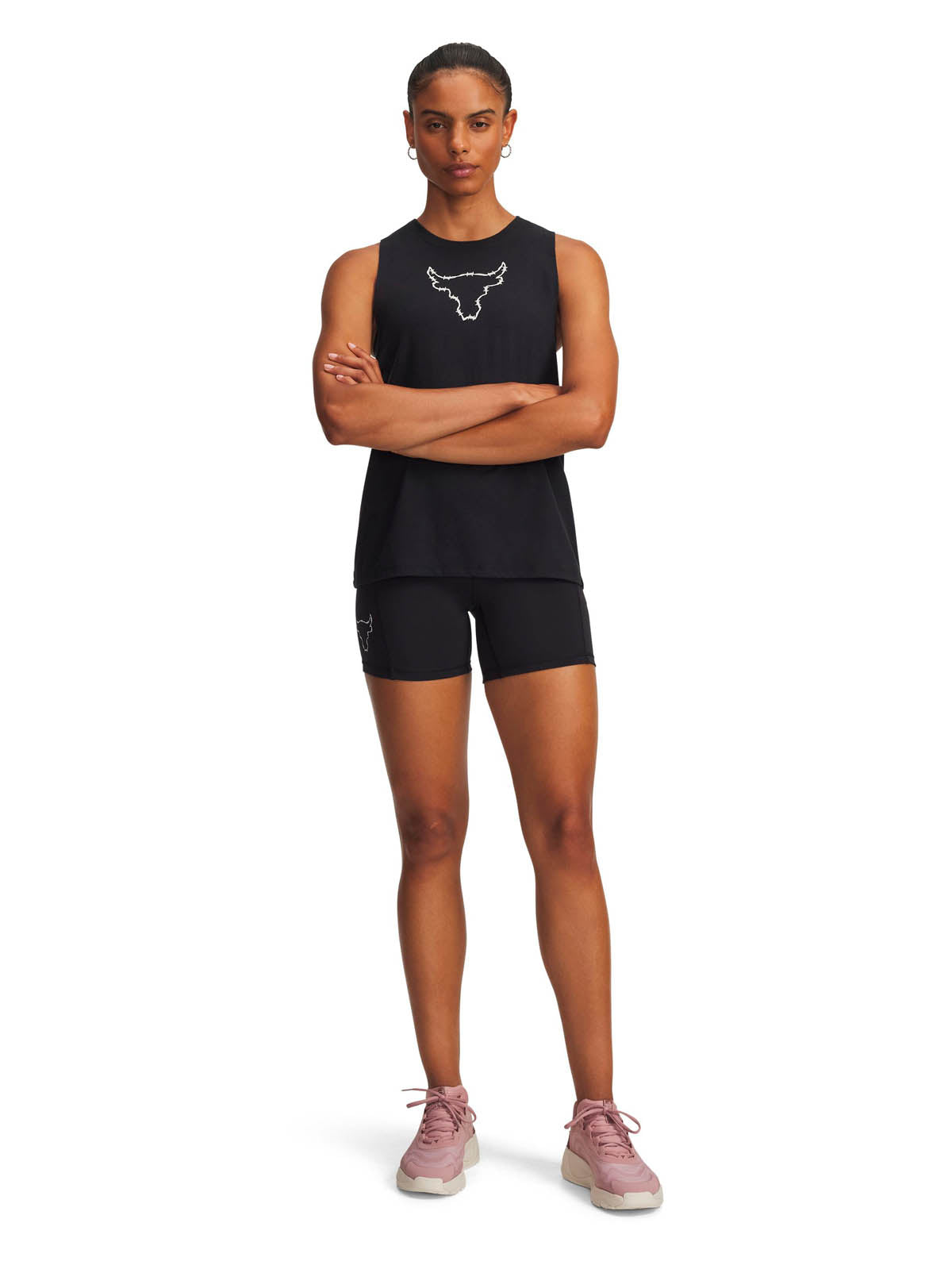 Calza de entrenamiento para mujer Project Rock negra Under Armour