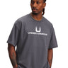 Polera manga corta Lifestyle para hombre Logo Heavyweight gris Under Armour