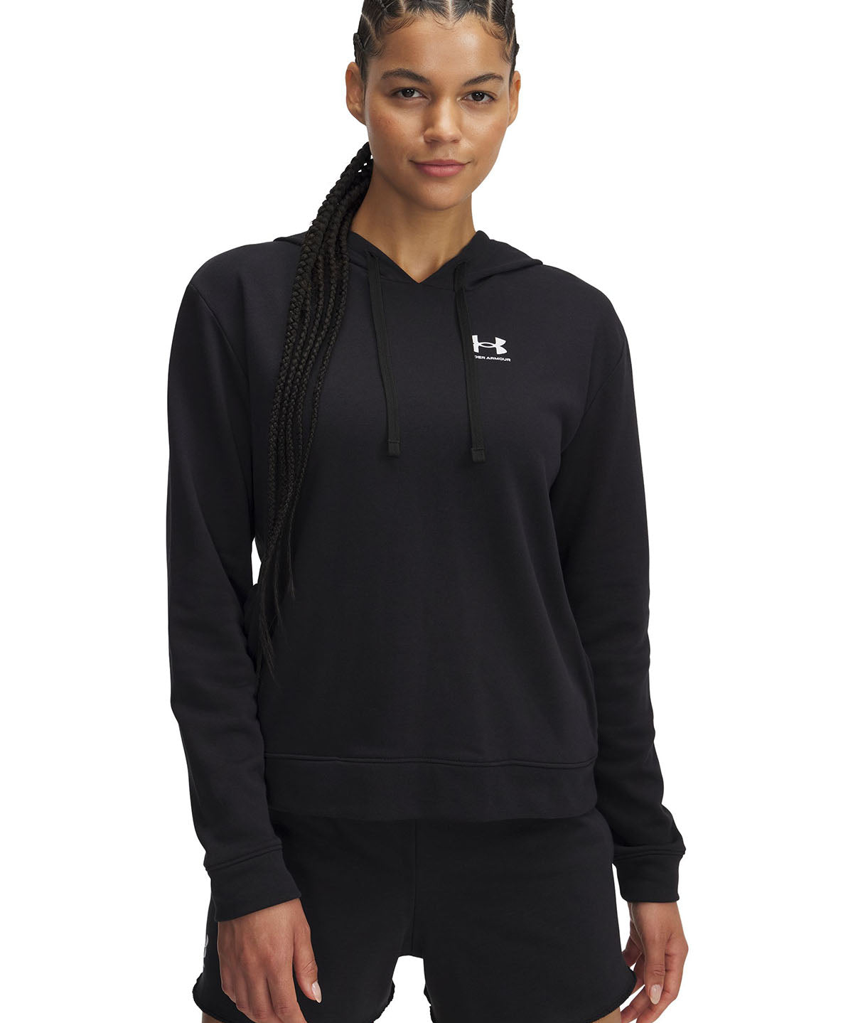 Polerón UA Rival Terry negro para mujer