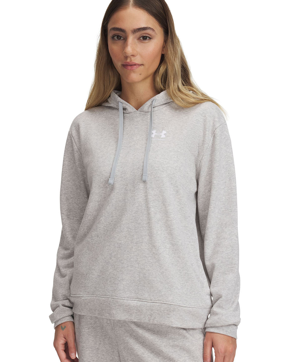 Polerón UA Rival Terry gris para mujer