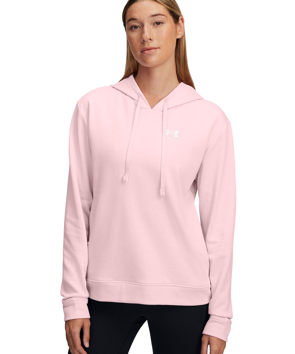 Polerón UA Rival Terry rosado para mujer