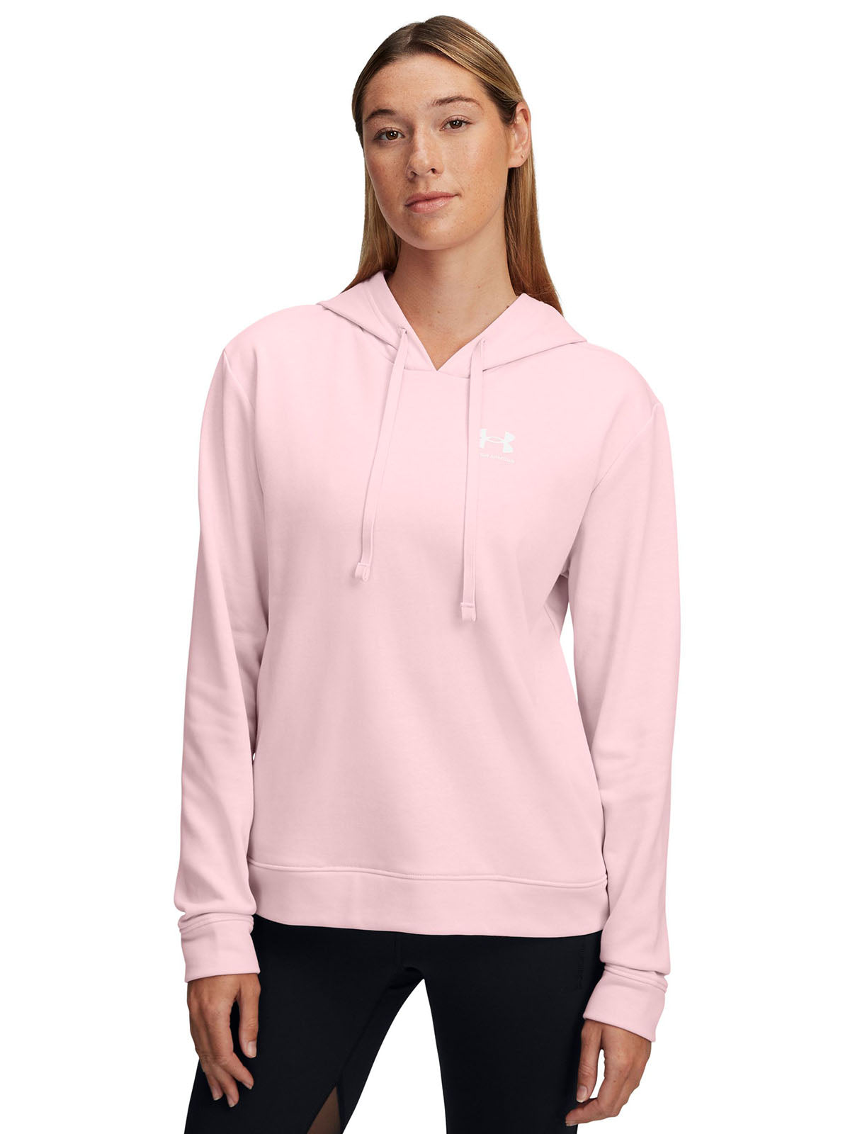 Polerón UA Rival Terry rosado para mujer