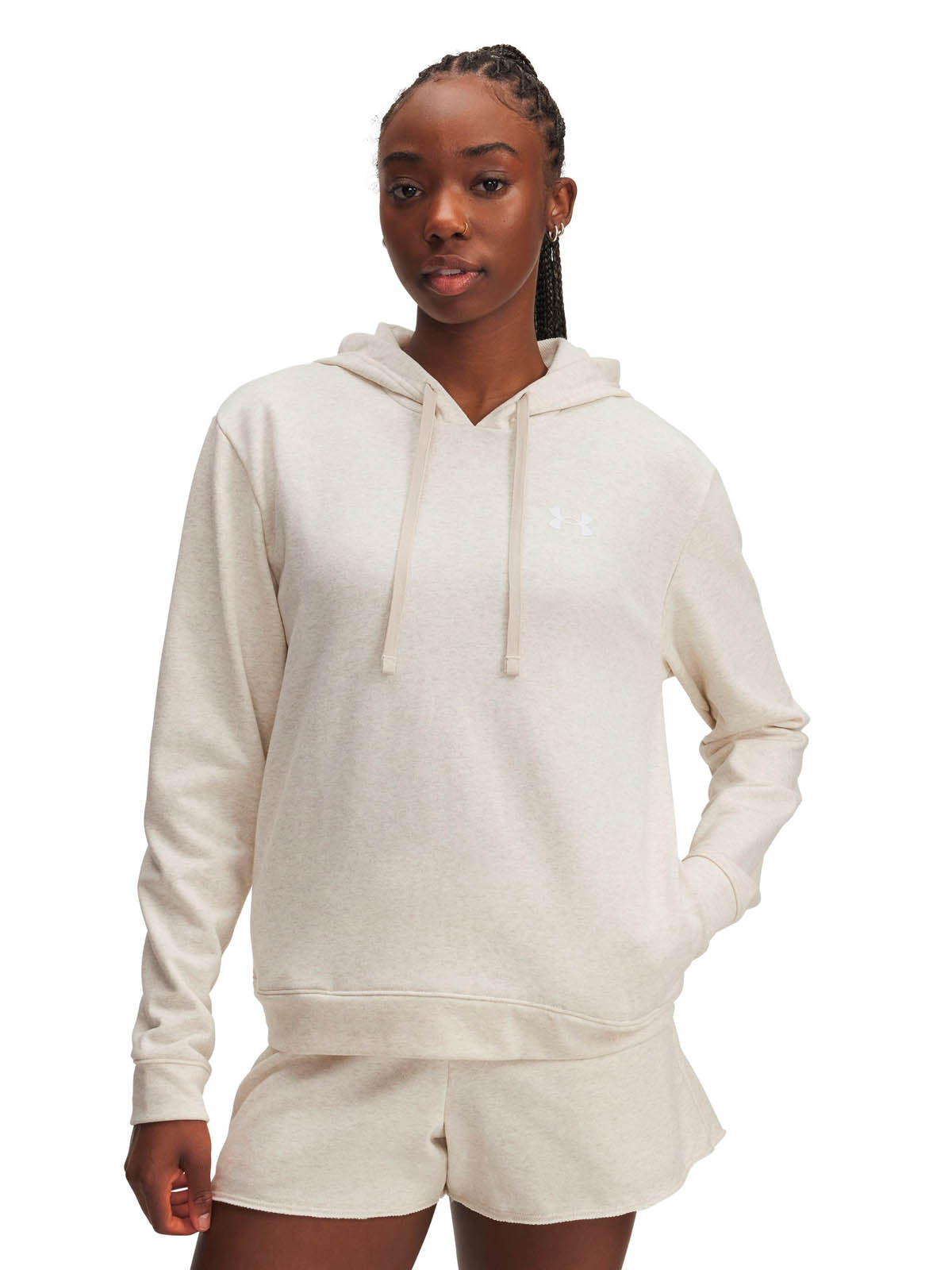 Polerón Lifestyle para mujer Rival Terry café para mujer Under Armour