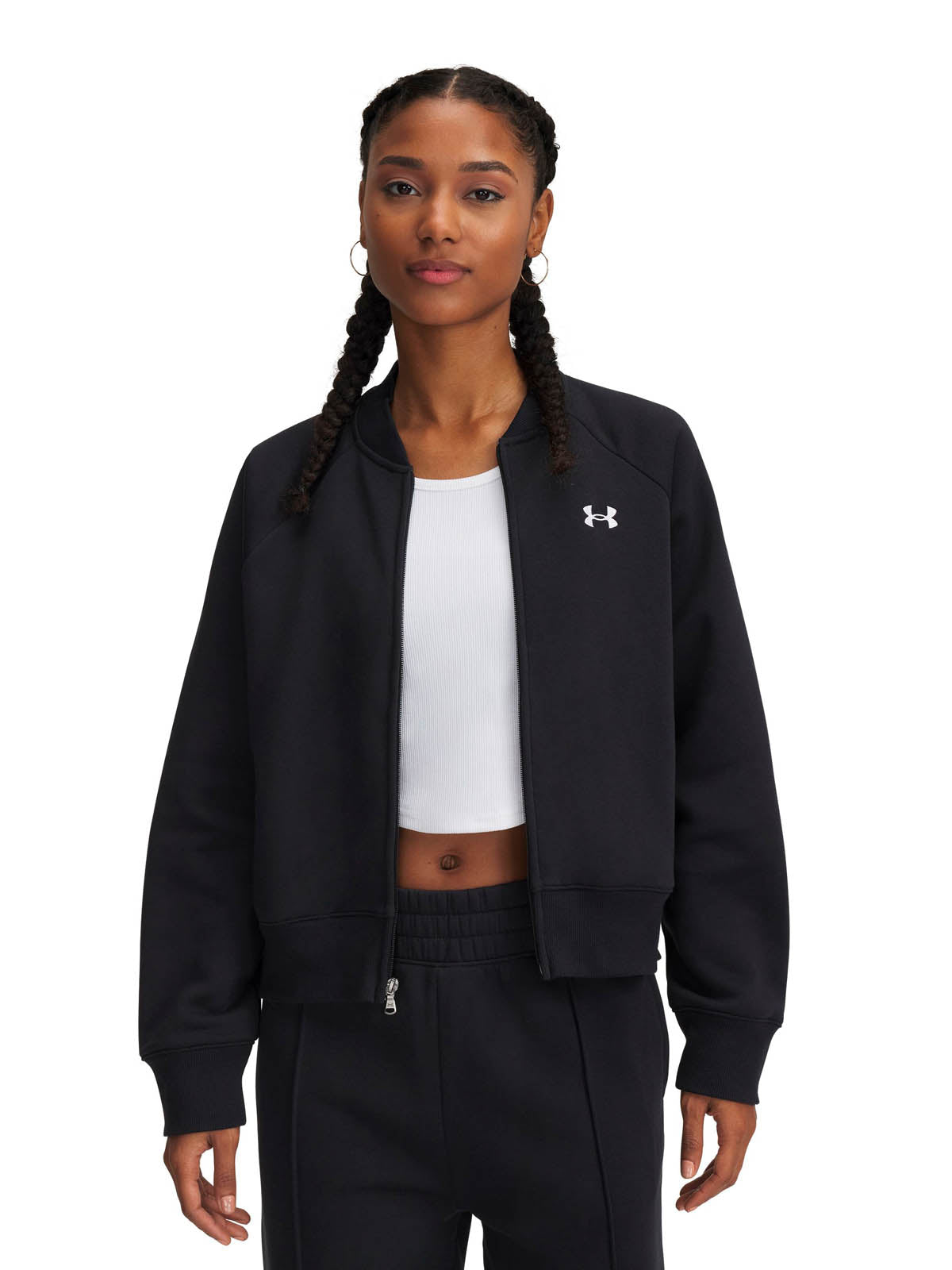 Chaqueta Under Armour Rival fleece bomber negro para mujer