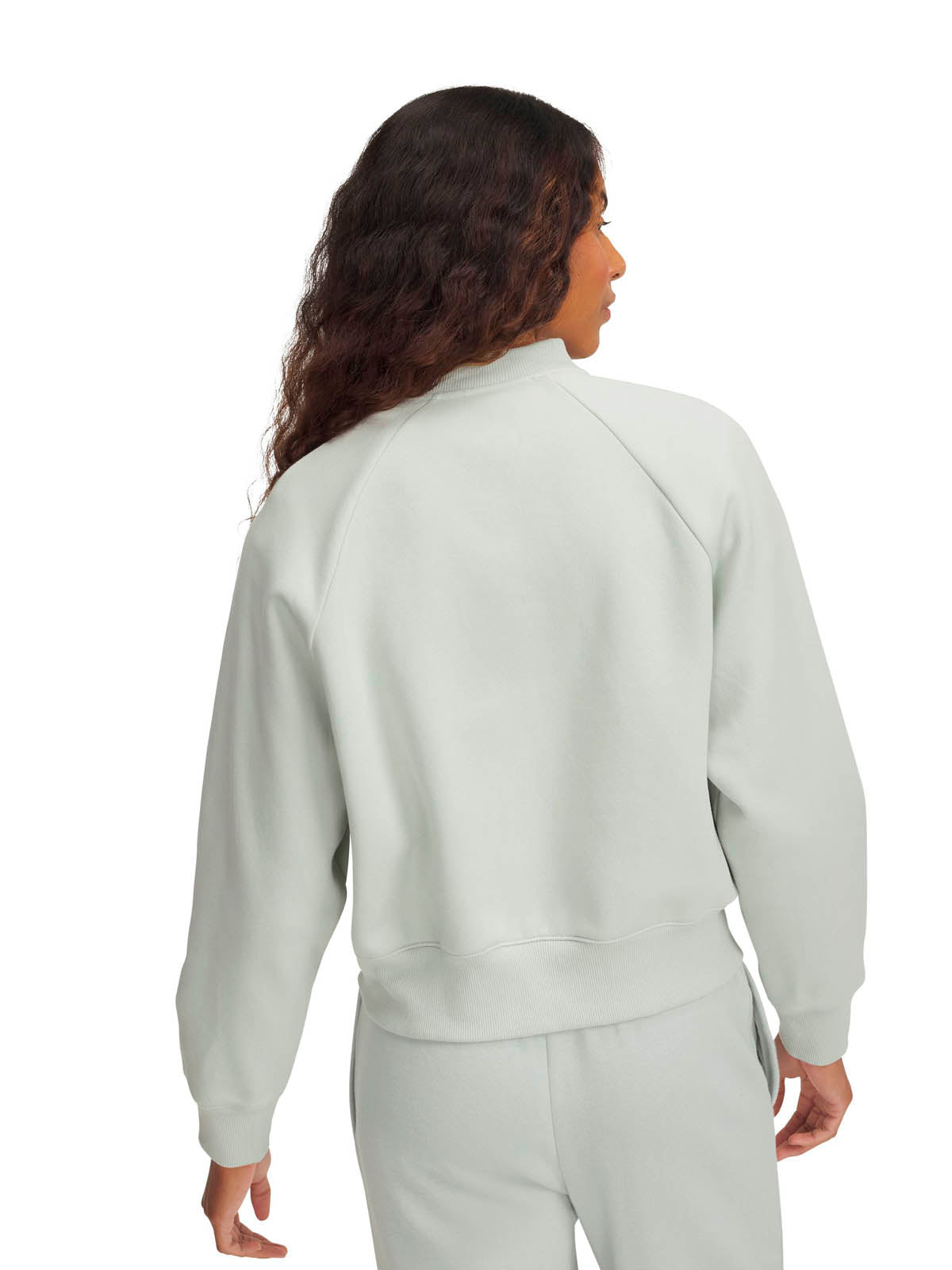 Chaqueta UA Rival Fleece Bomber verde para mujer