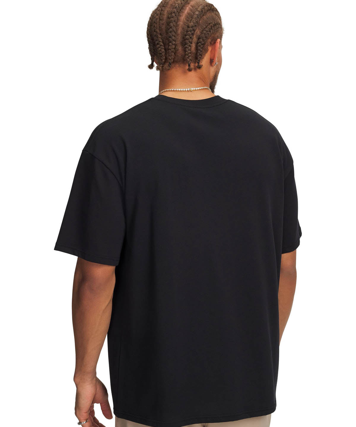 Polera manga corta Lifestyle para hombre Armour Wordmark Heavyweight negro Under Armour