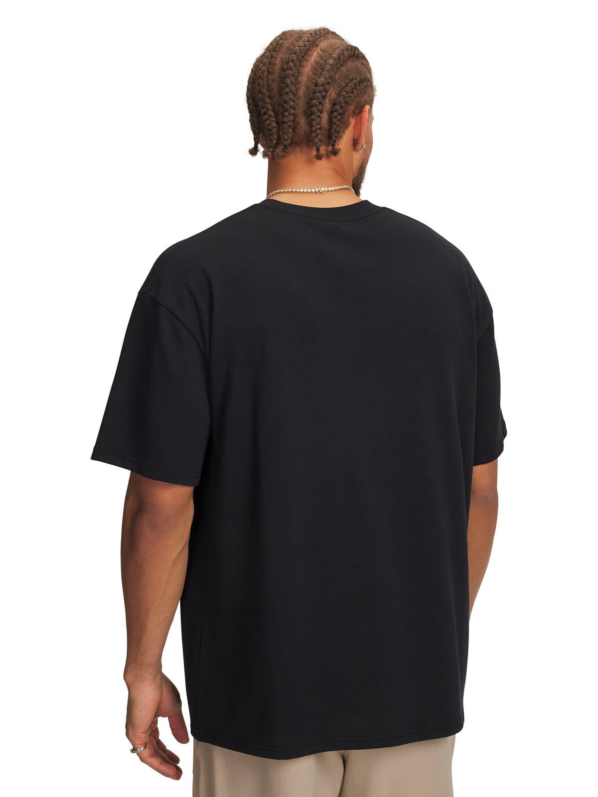 Polera manga corta Lifestyle para hombre Armour Wordmark Heavyweight negro Under Armour