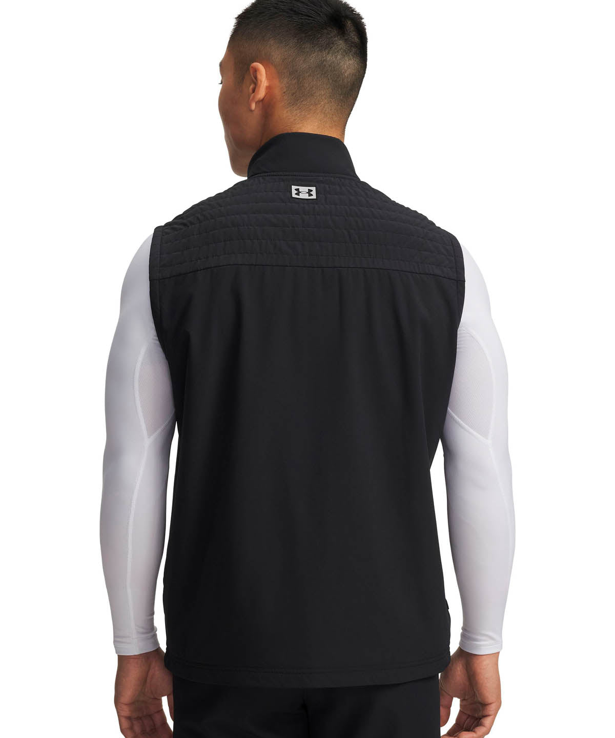 Parka sin manga Golf para hombre Drive Pro negro Under Armour