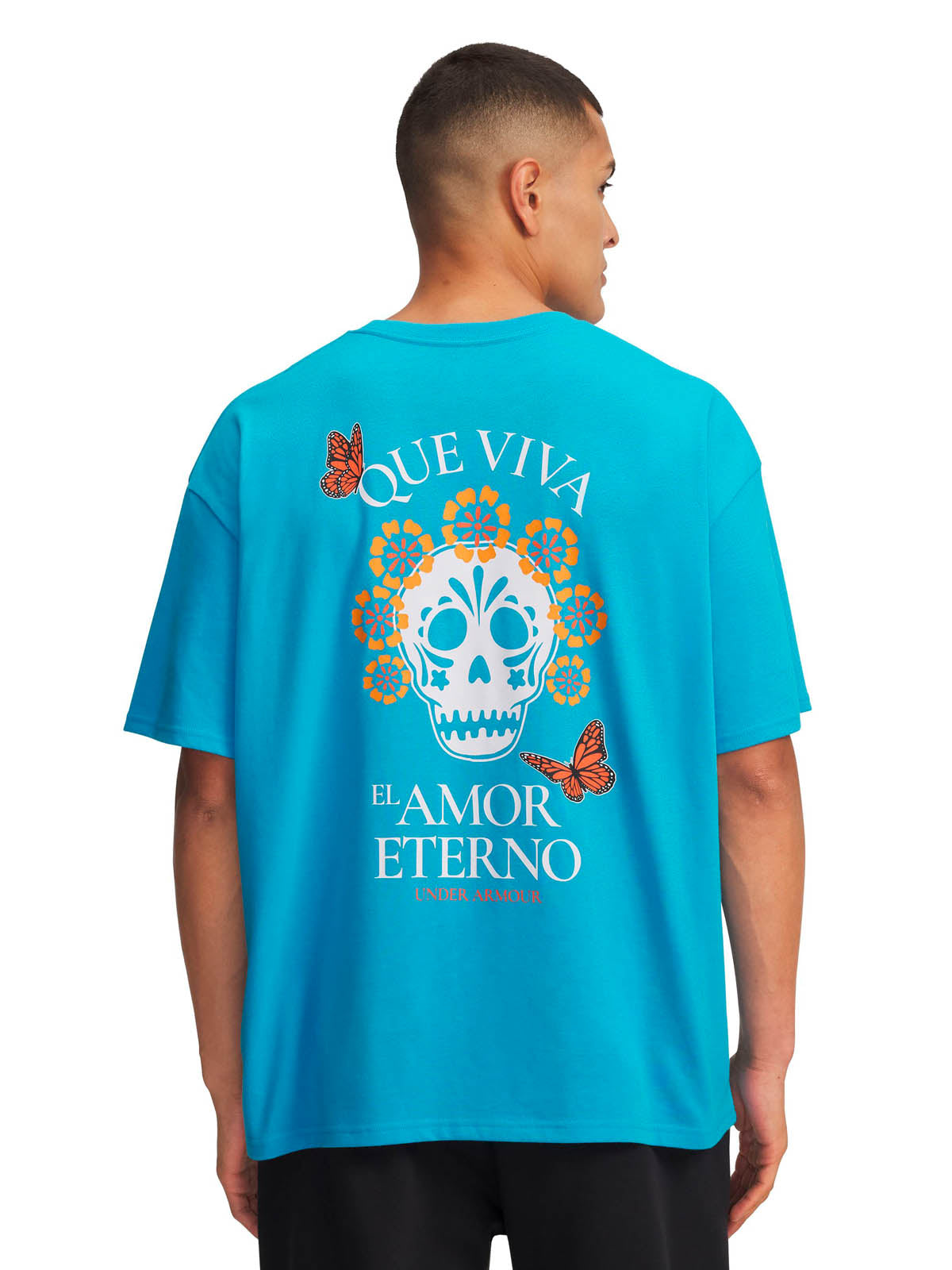 Polera manga corta Lifestyle para hombre Day Of The Dead Heavyweight azul Under Armour