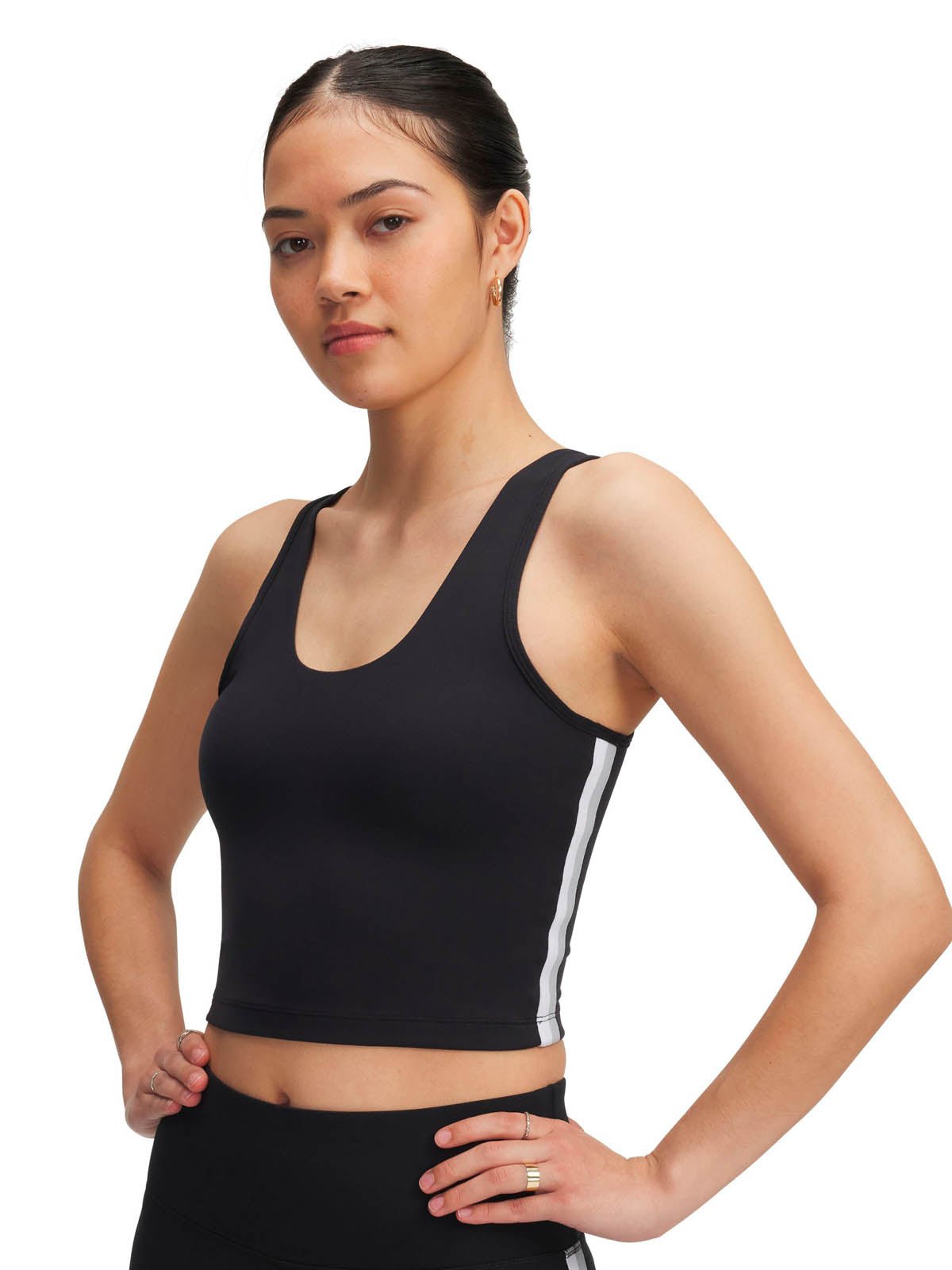 Polera sin manga de entenamiento para mujer Motion Sport Tape negro Under Armour