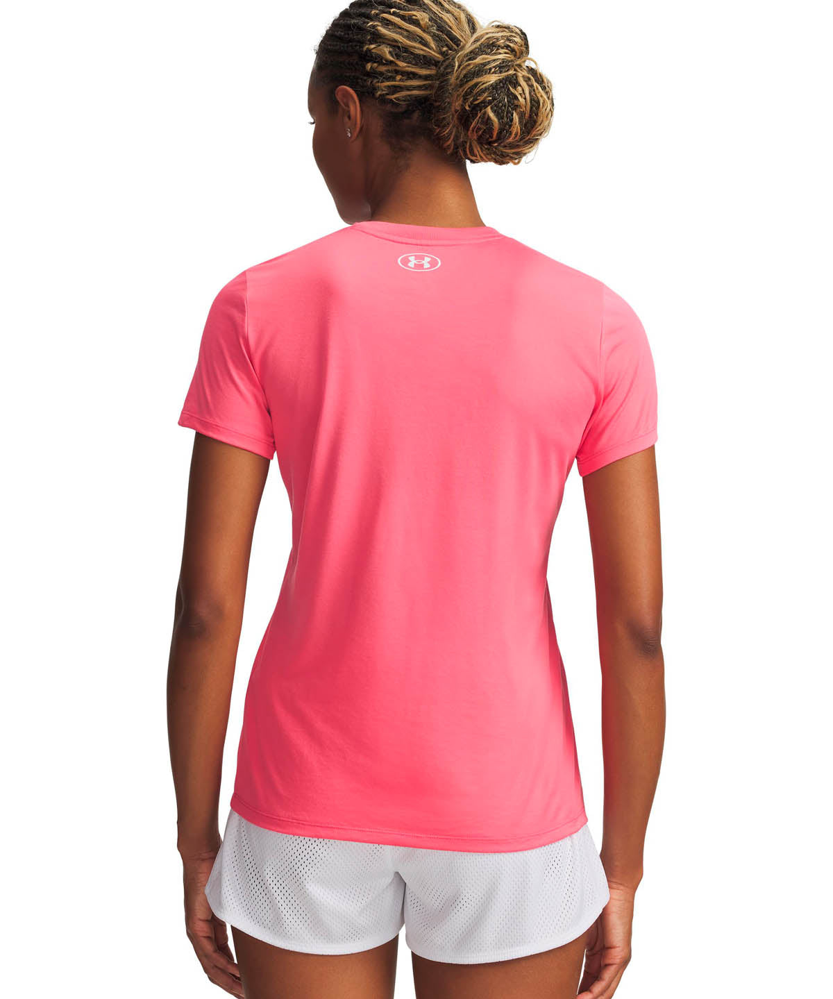 Polera manga corta de entrenamiento para mujer Tech Script Graphic rosado Under Armour