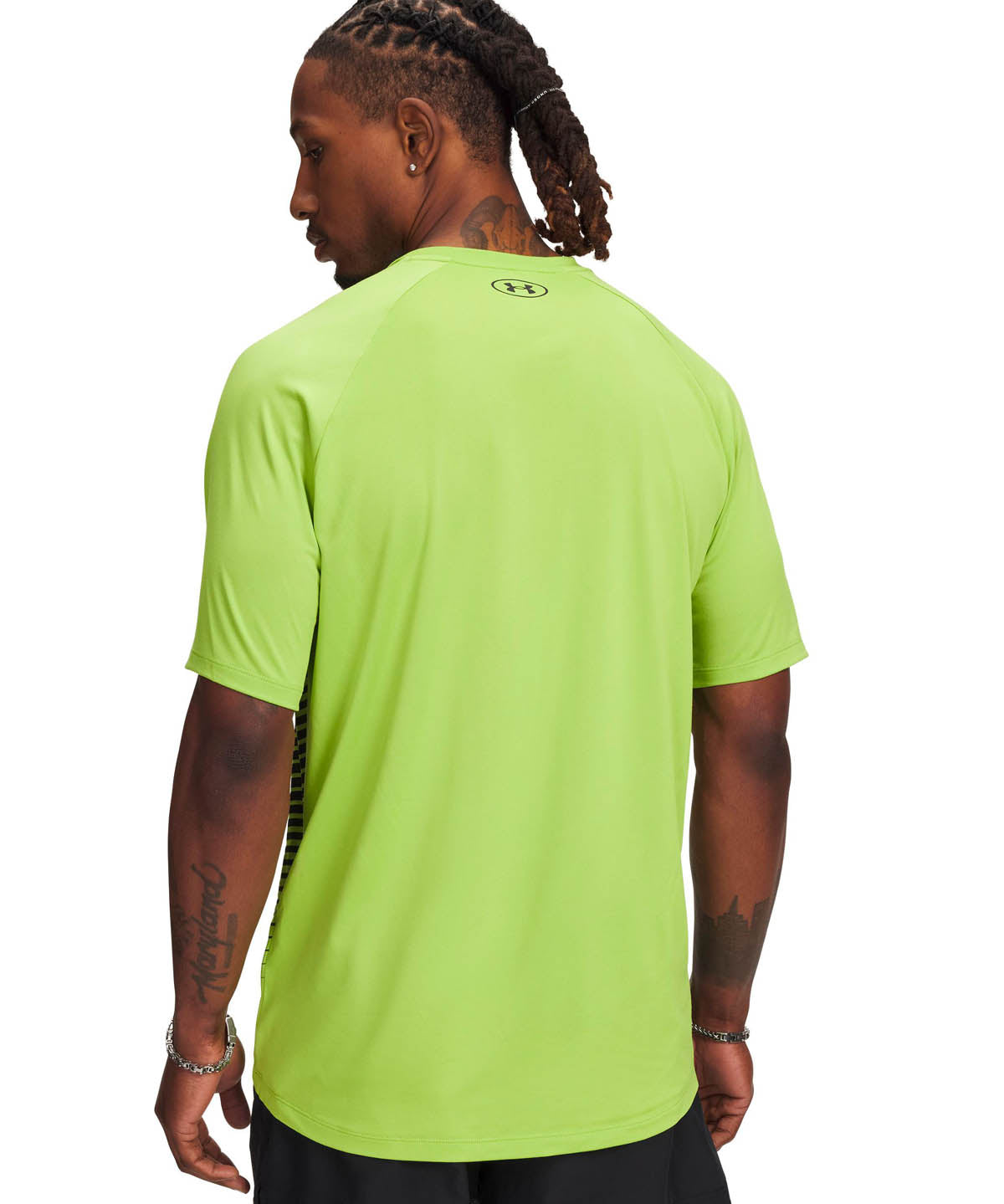Polera manga corta de entrenamiento para hombre Tech Fade verde Under Armour