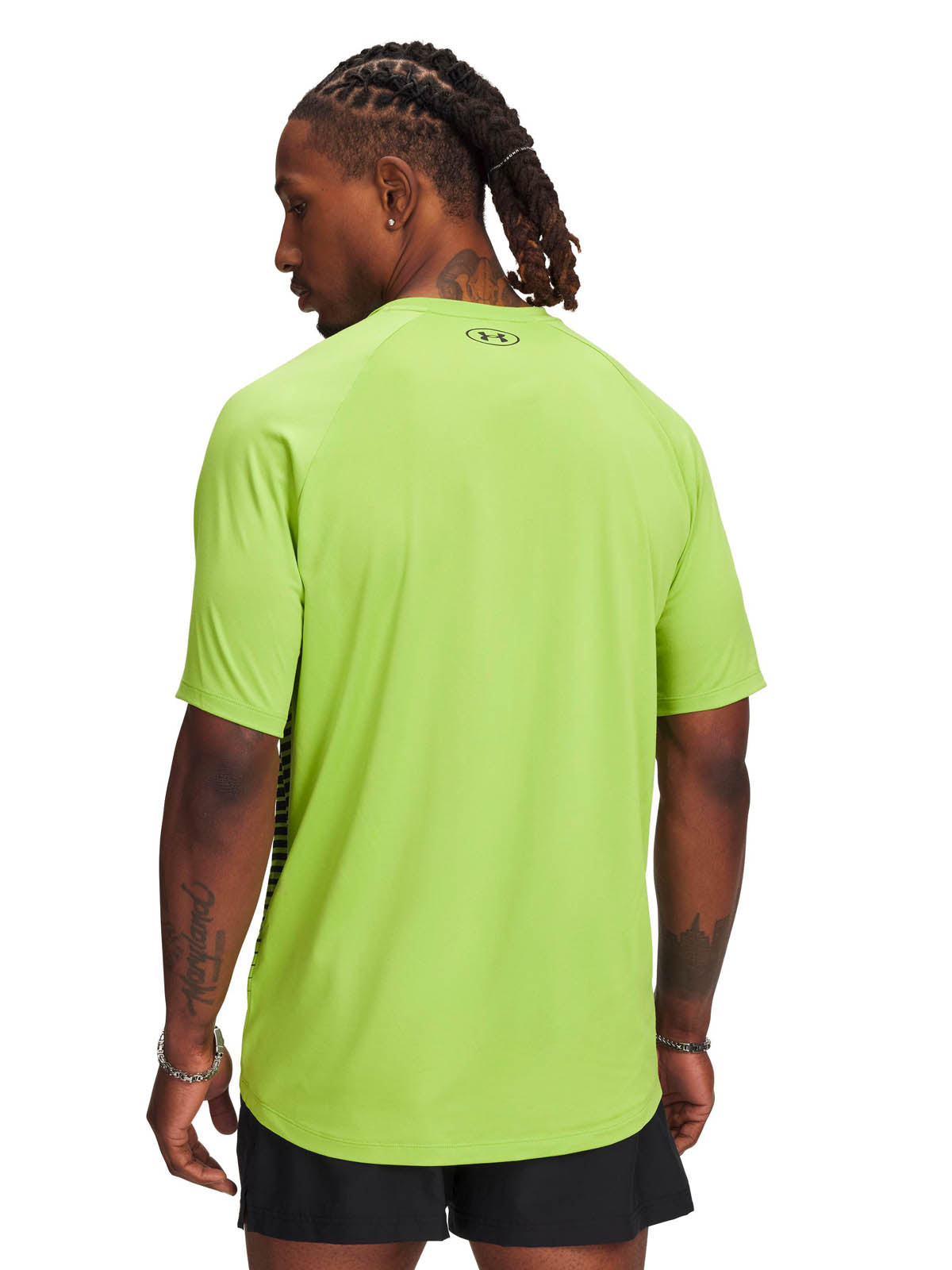 Polera manga corta de entrenamiento para hombre Tech Fade verde Under Armour