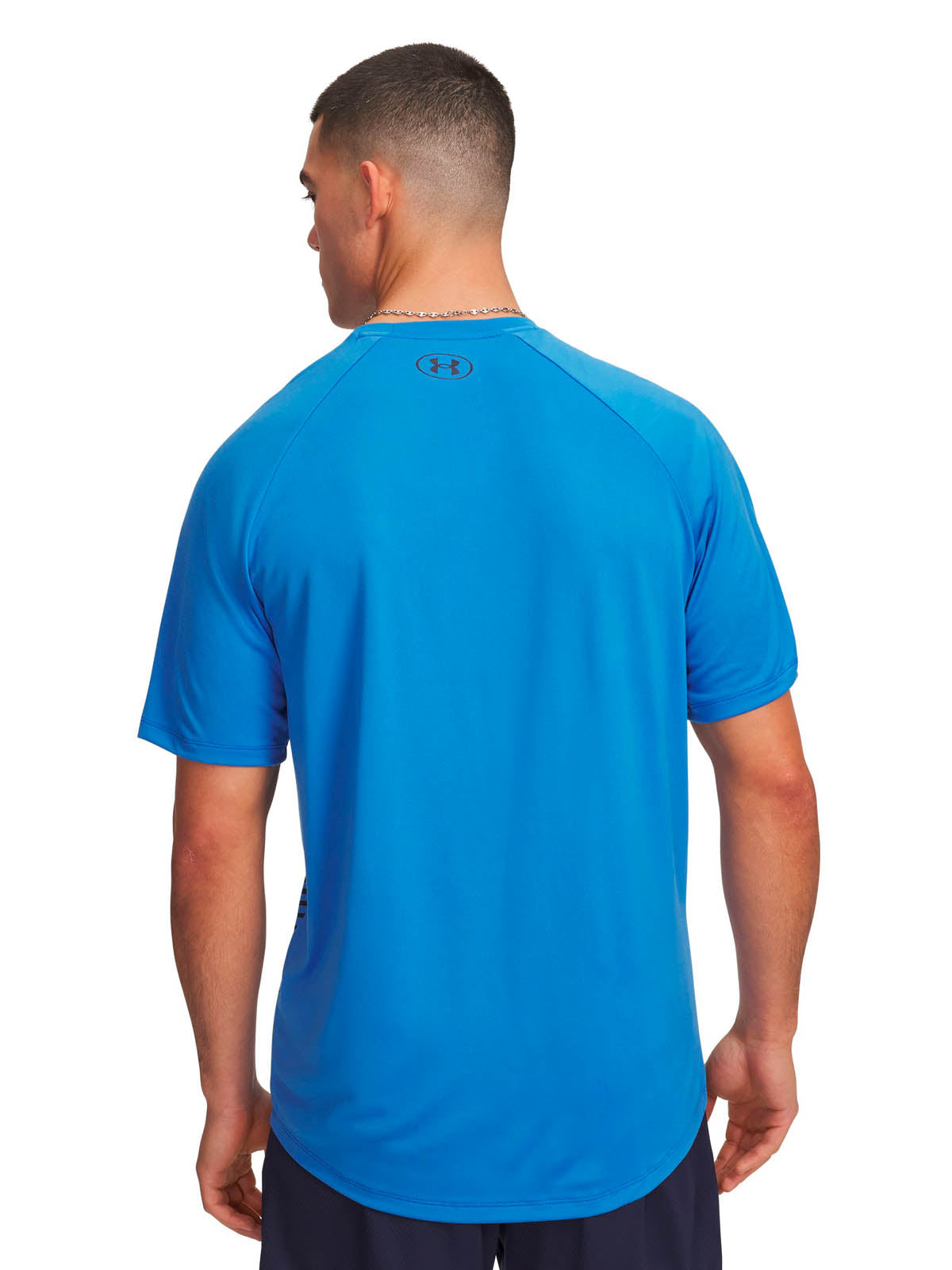 Polera manga corta de entrenamiento para hombre Tech Fade azul Under Armour