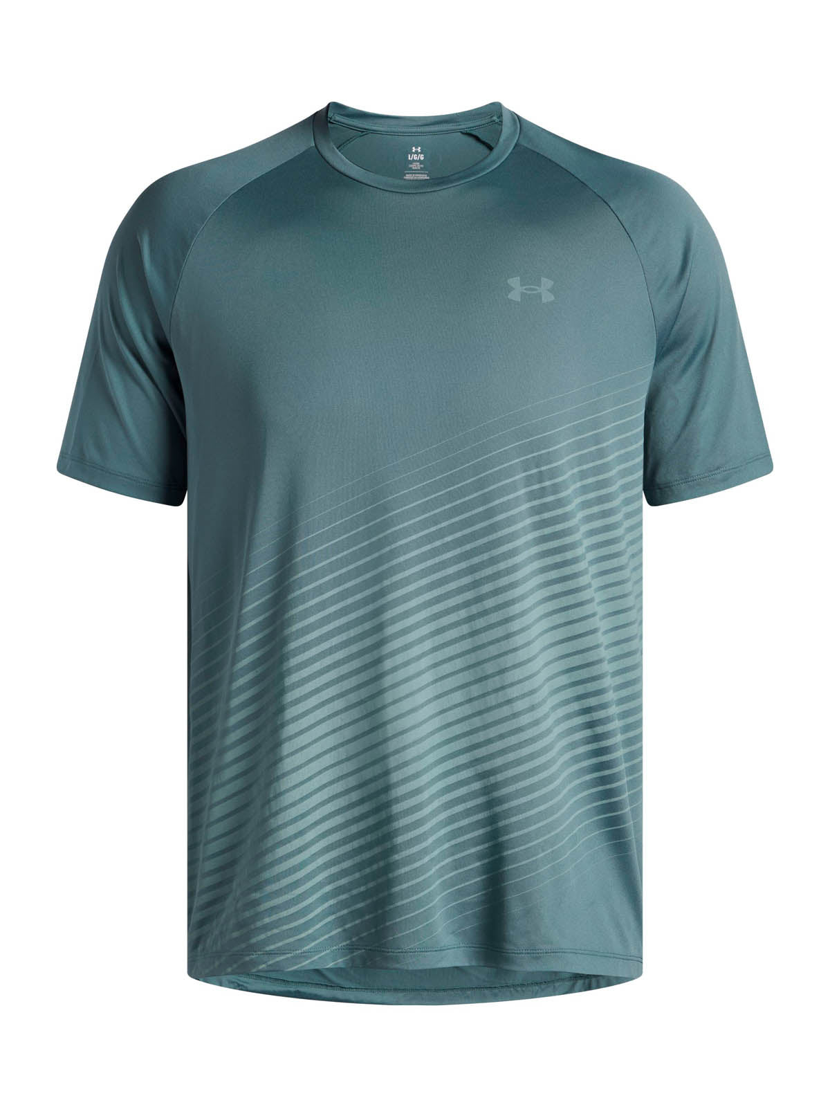 Polera manga corta de entrenamiento para hombre Tech Fade azul Under Armour