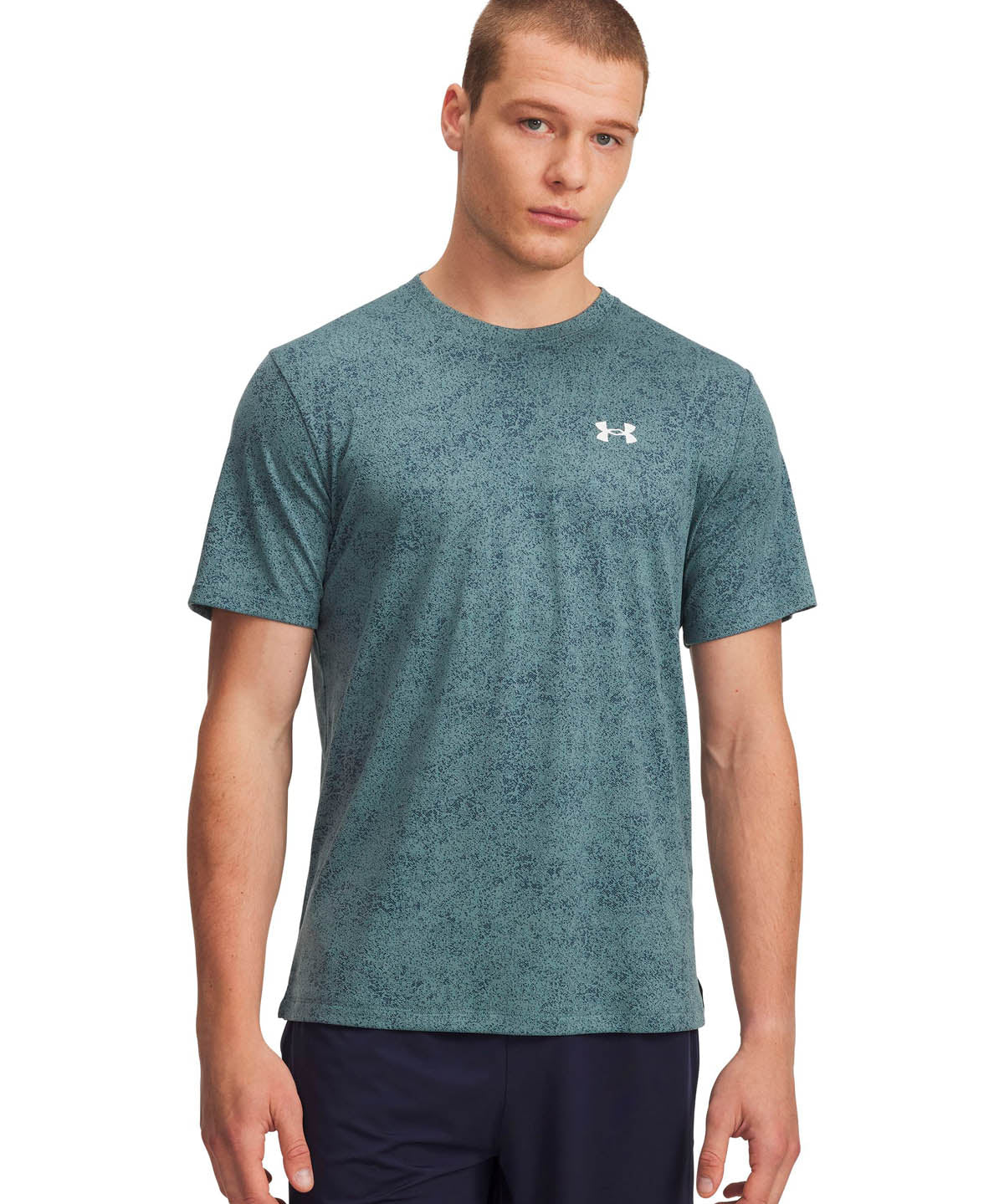 Polera manga corta de entrenamiento para hombre Tech azul Under Armour