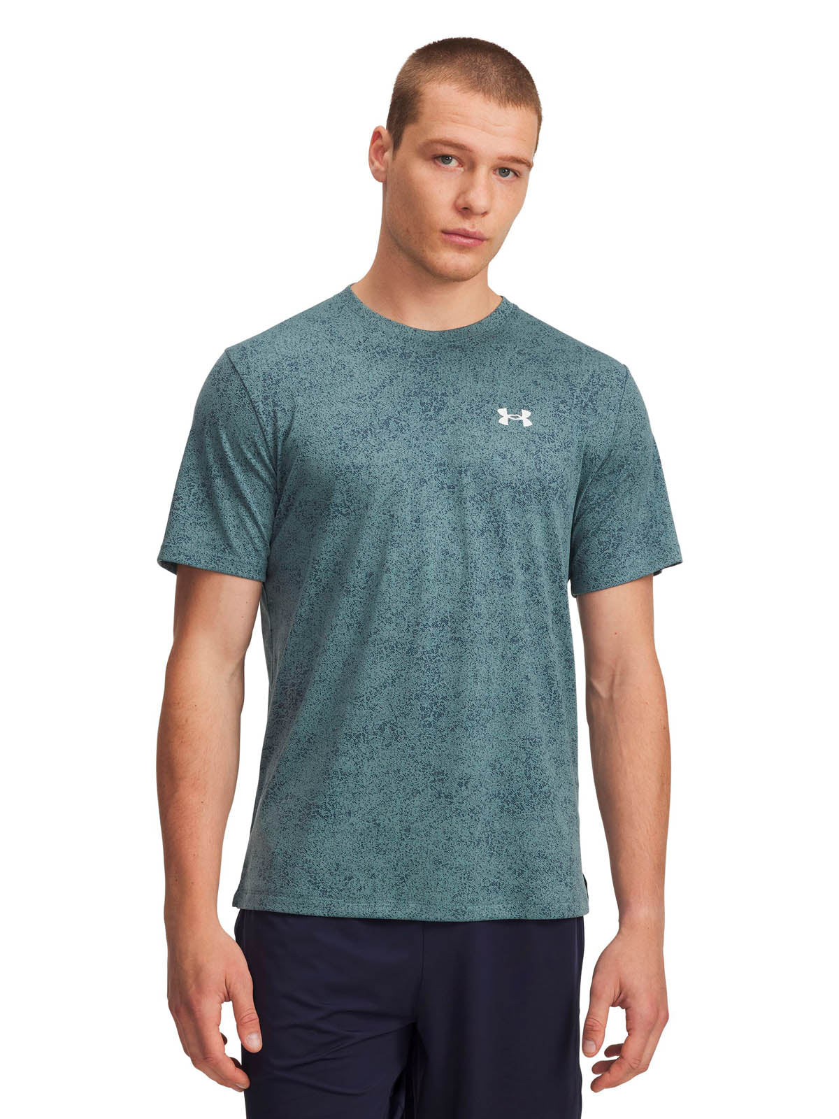 Polera manga corta de entrenamiento para hombre Tech azul Under Armour