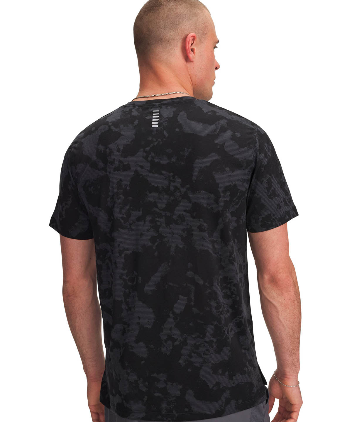Polera manga corta Running para hombre Launch Printed gris Under Armour