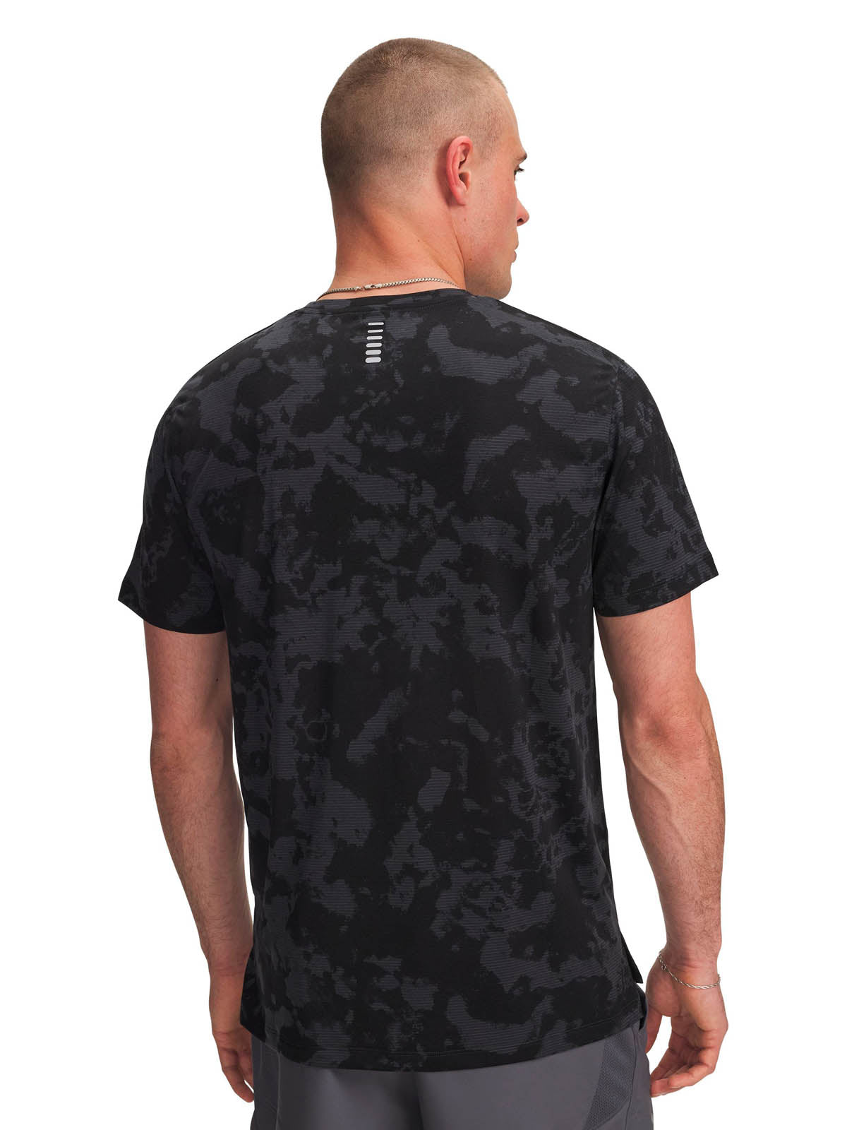 Polera manga corta Running para hombre Launch Printed gris Under Armour