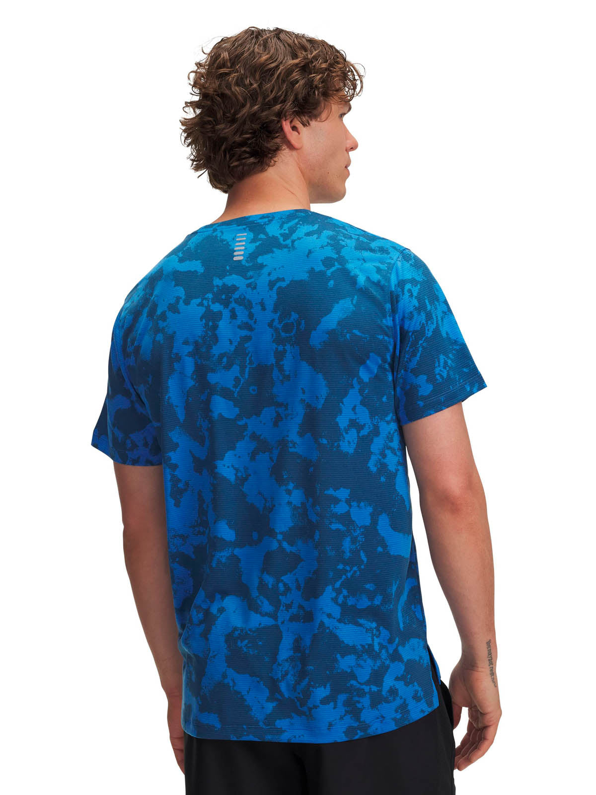 Polera manga corta Running para hombre Launch Printed azul Under Armour