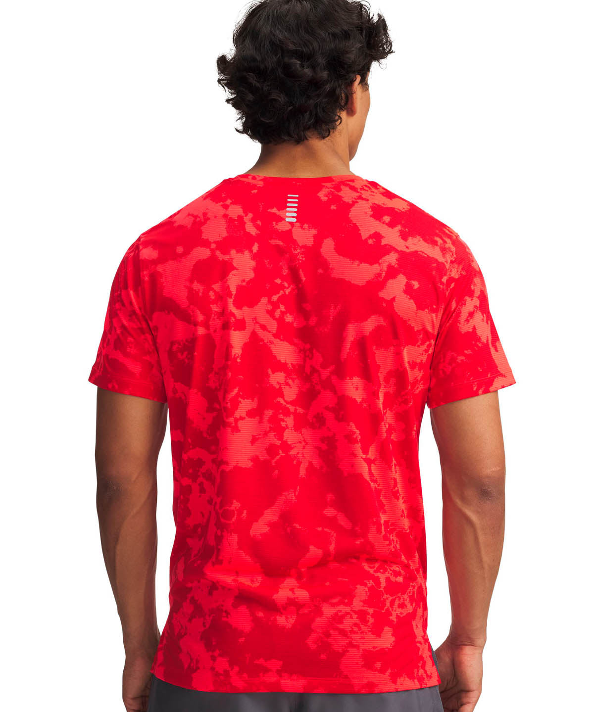 Polera manga corta Running para hombre Launch Printed rojo Under Armour