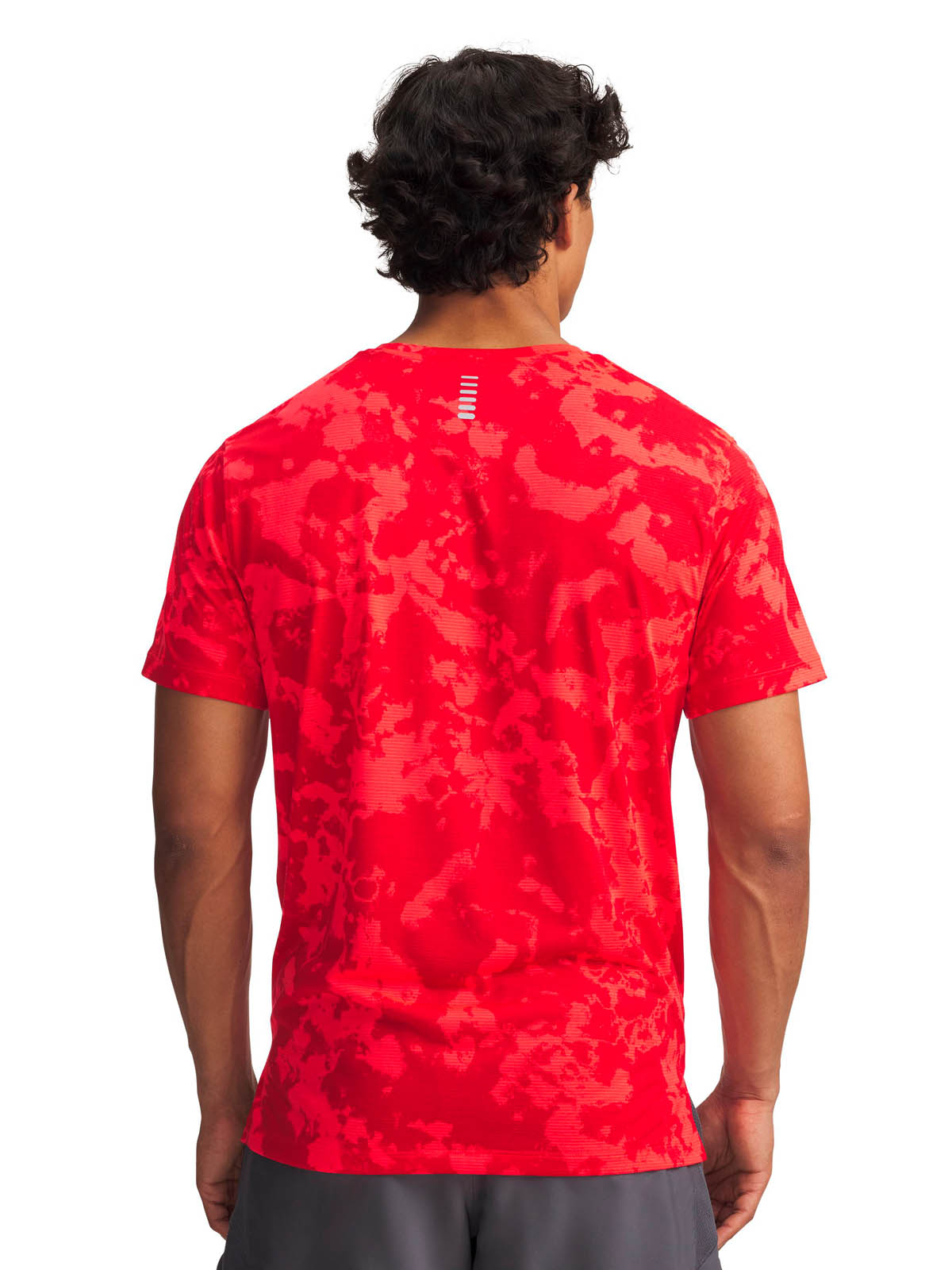Polera manga corta Running para hombre Launch Printed rojo Under Armour