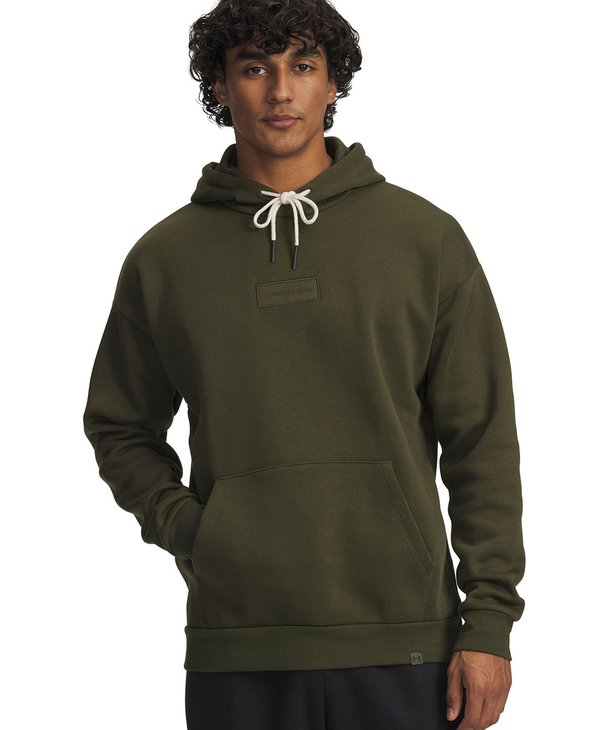 Polerón Lifestyle para hombre Project Rock Icon Fleece verde Under Armour