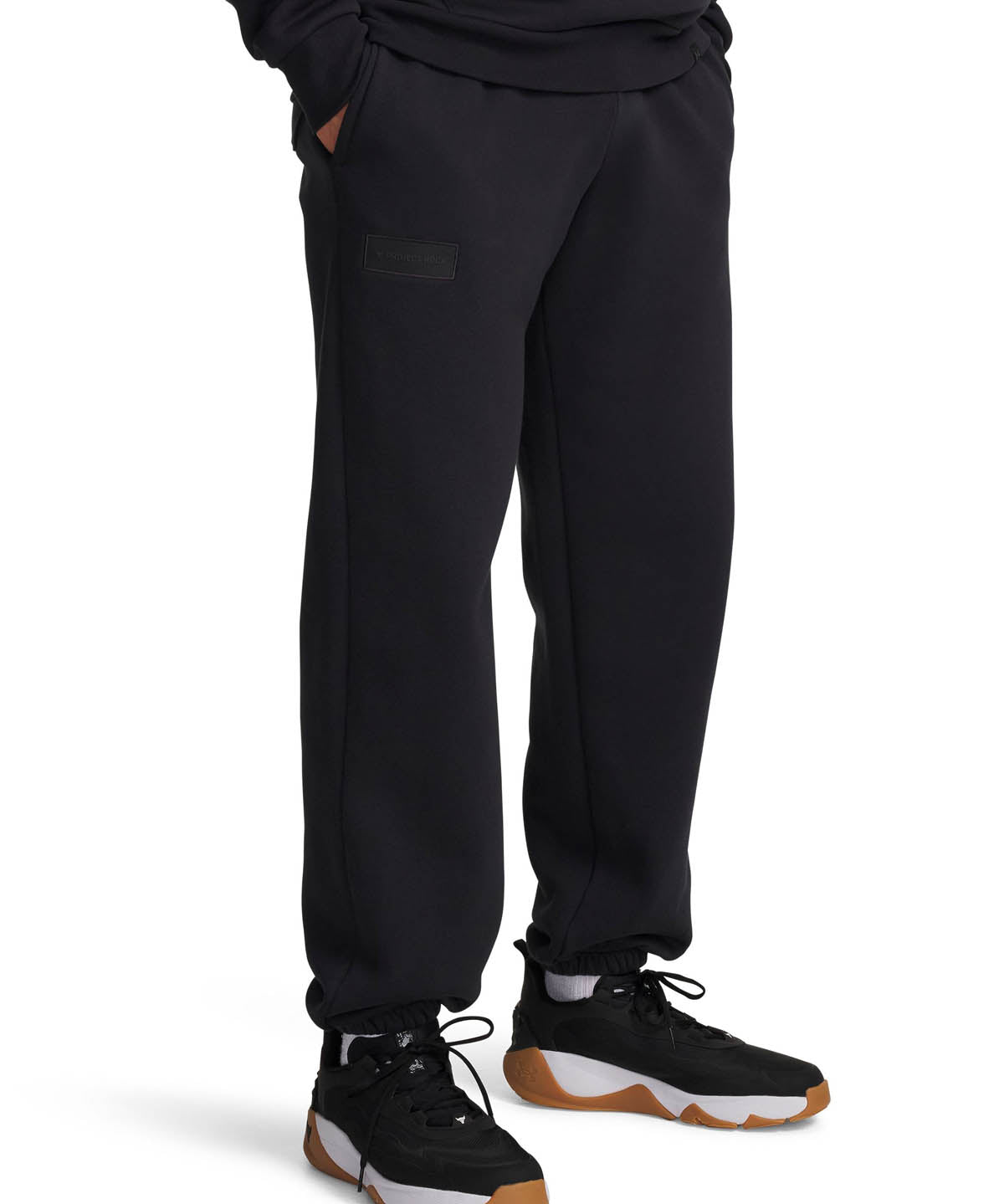 Buzo Lifestyle para hombre Project Rock Icon Fleece negro Under Armour